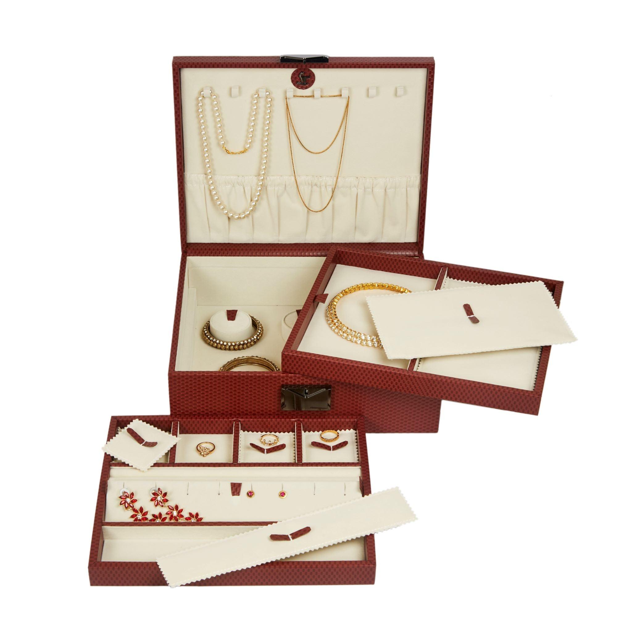 Royce Double Tray Jewellery Box - Leather Talks