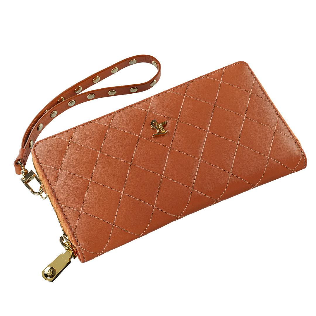 Compact leather wallet for ladies