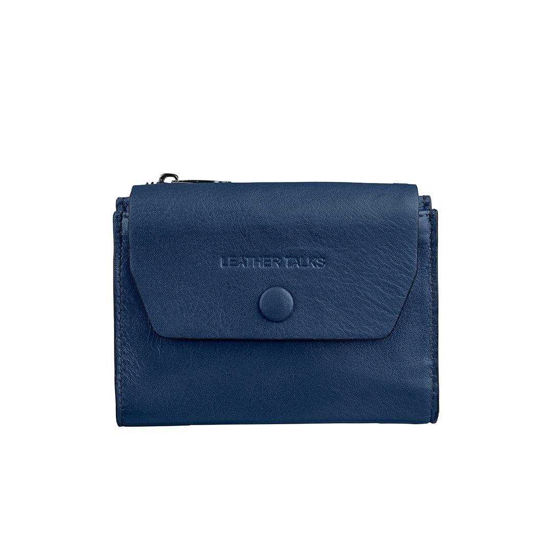 Summer II | Leather Wallet for Women | 100% Genuine Leather | Color: Blue