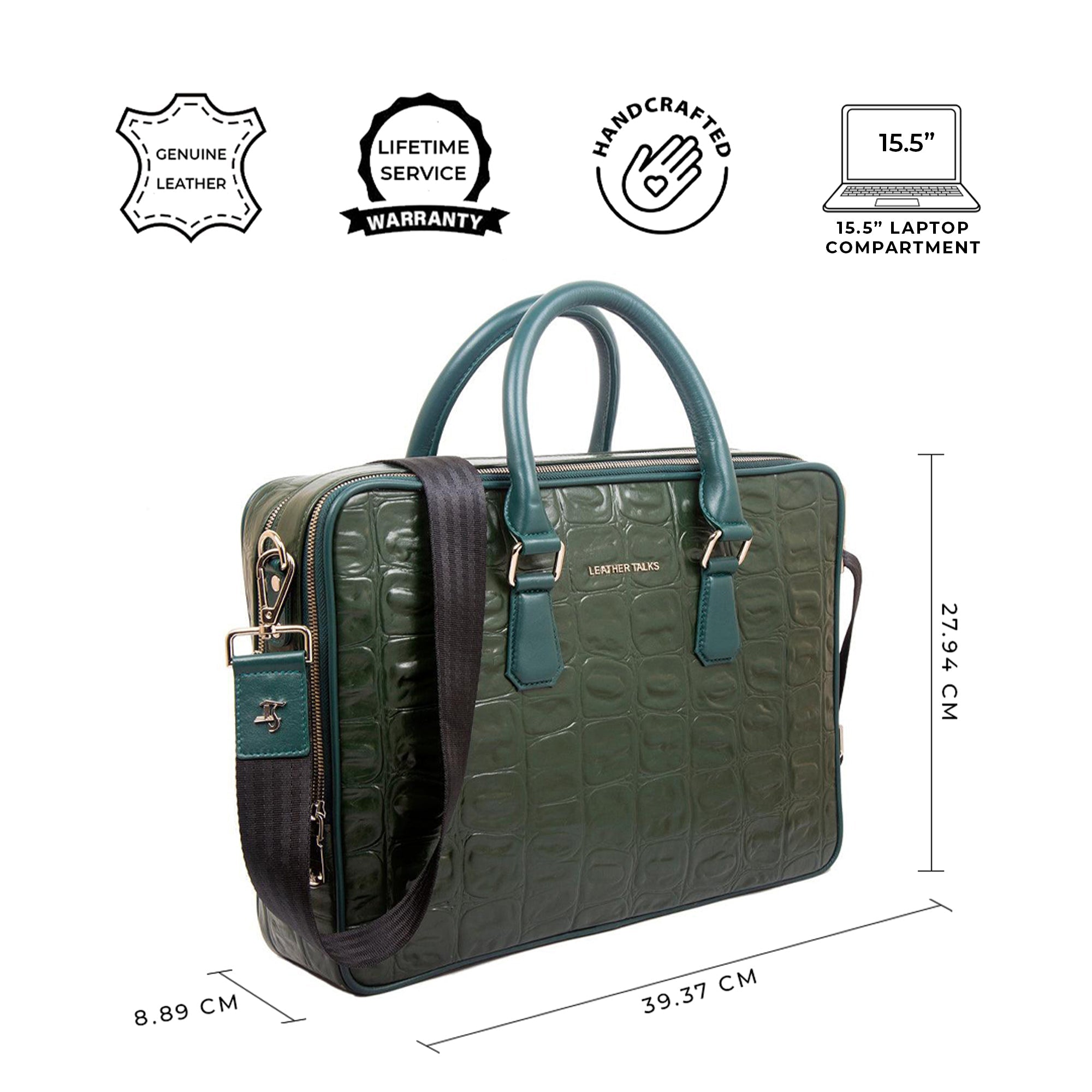 Great Dane | Pure Leather | Folio Bag, Wallet & Belt Combo Set for Men | Color : Olive Green Leather Talks