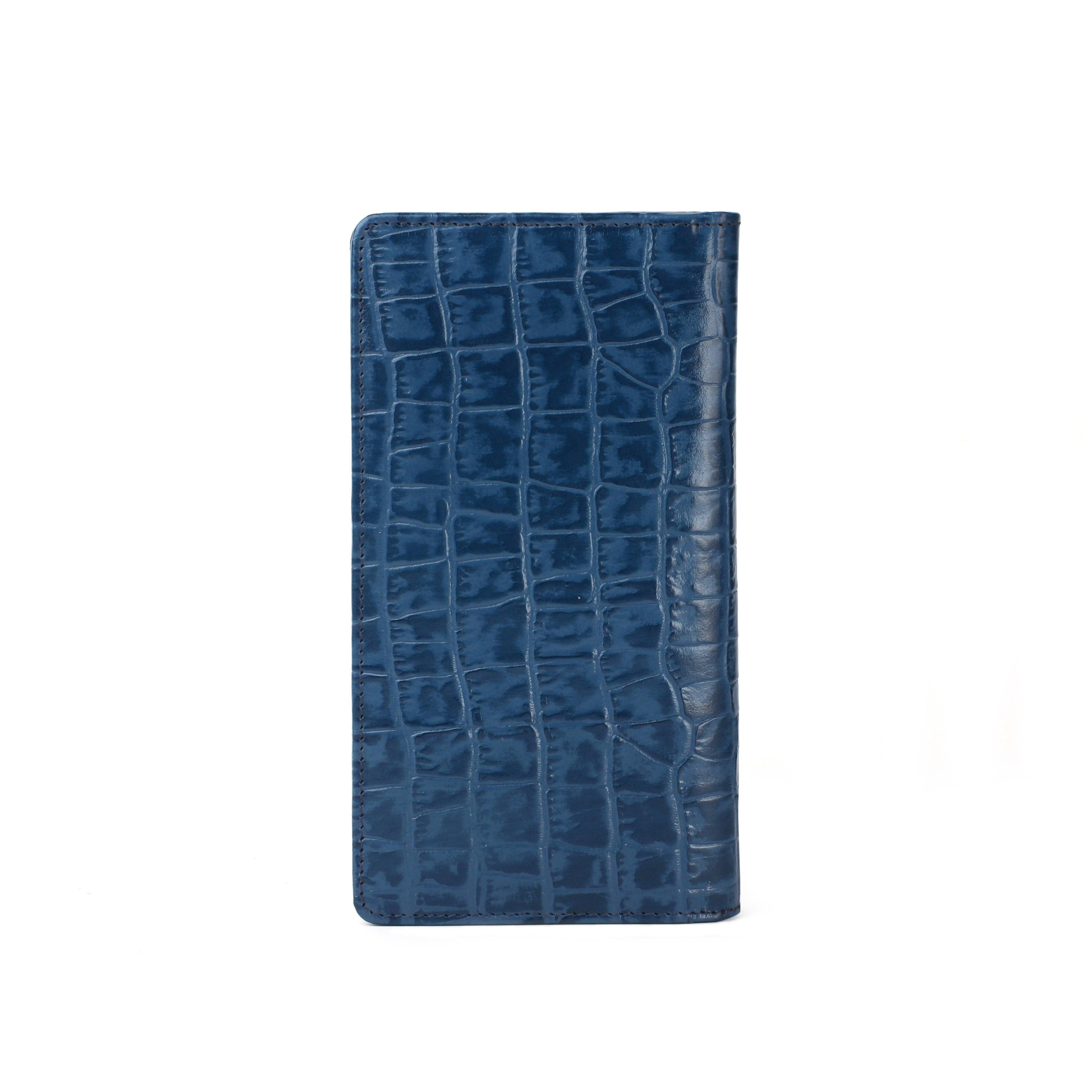 Full Zip Leather Passport Holder | 100% Genuine Leather | Color: Blue