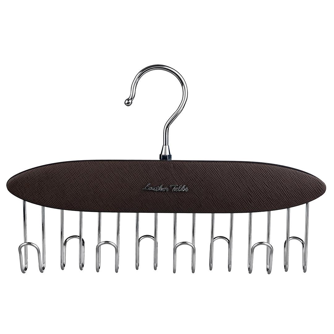 Leather Wooden Belt Hanger | Color: Brown