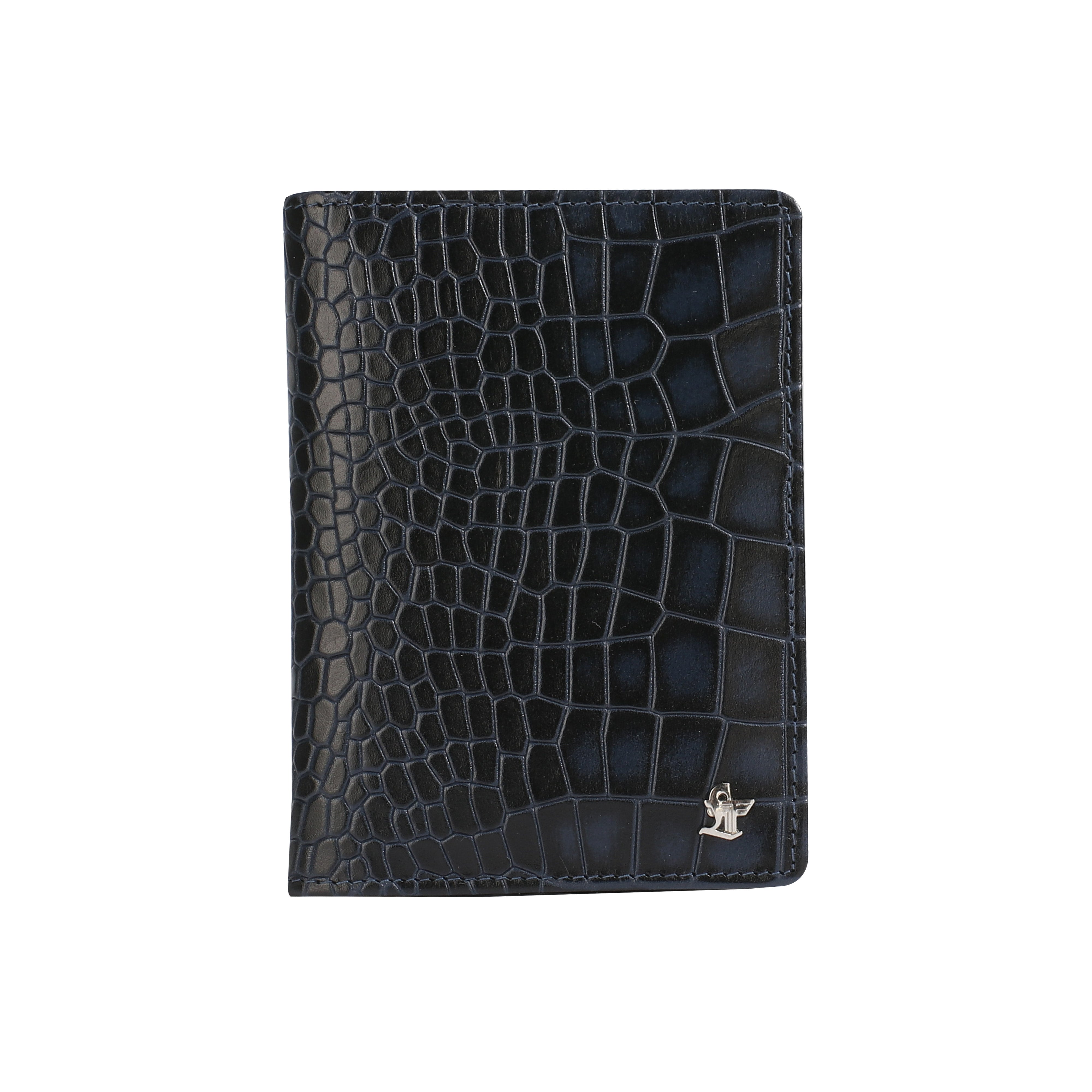 Accord Croco Leather Passport Cover Color: Black