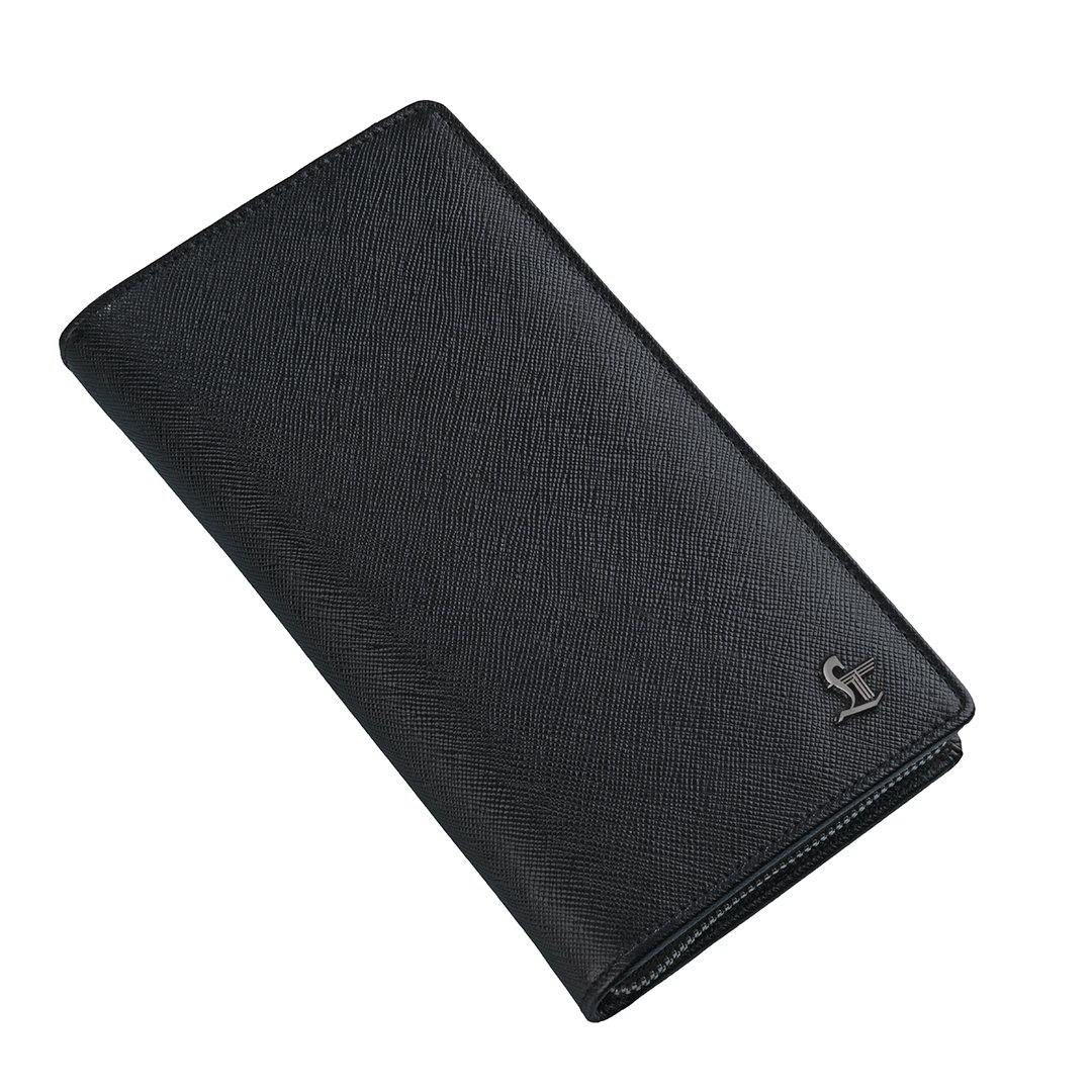 Full Zip Travel Wallet | 100% Genuine Leather | Color: Black