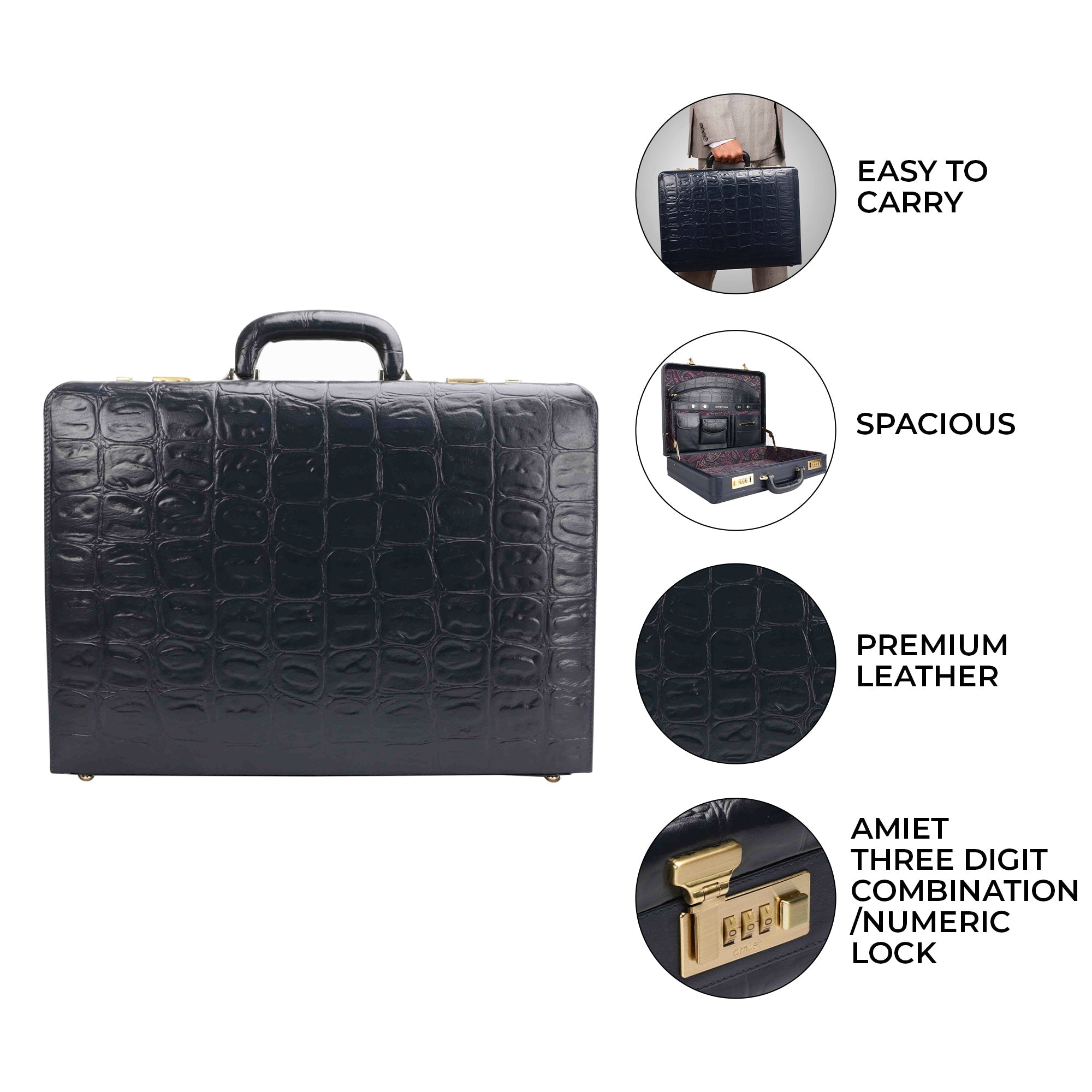 Mens Leather Attache Case