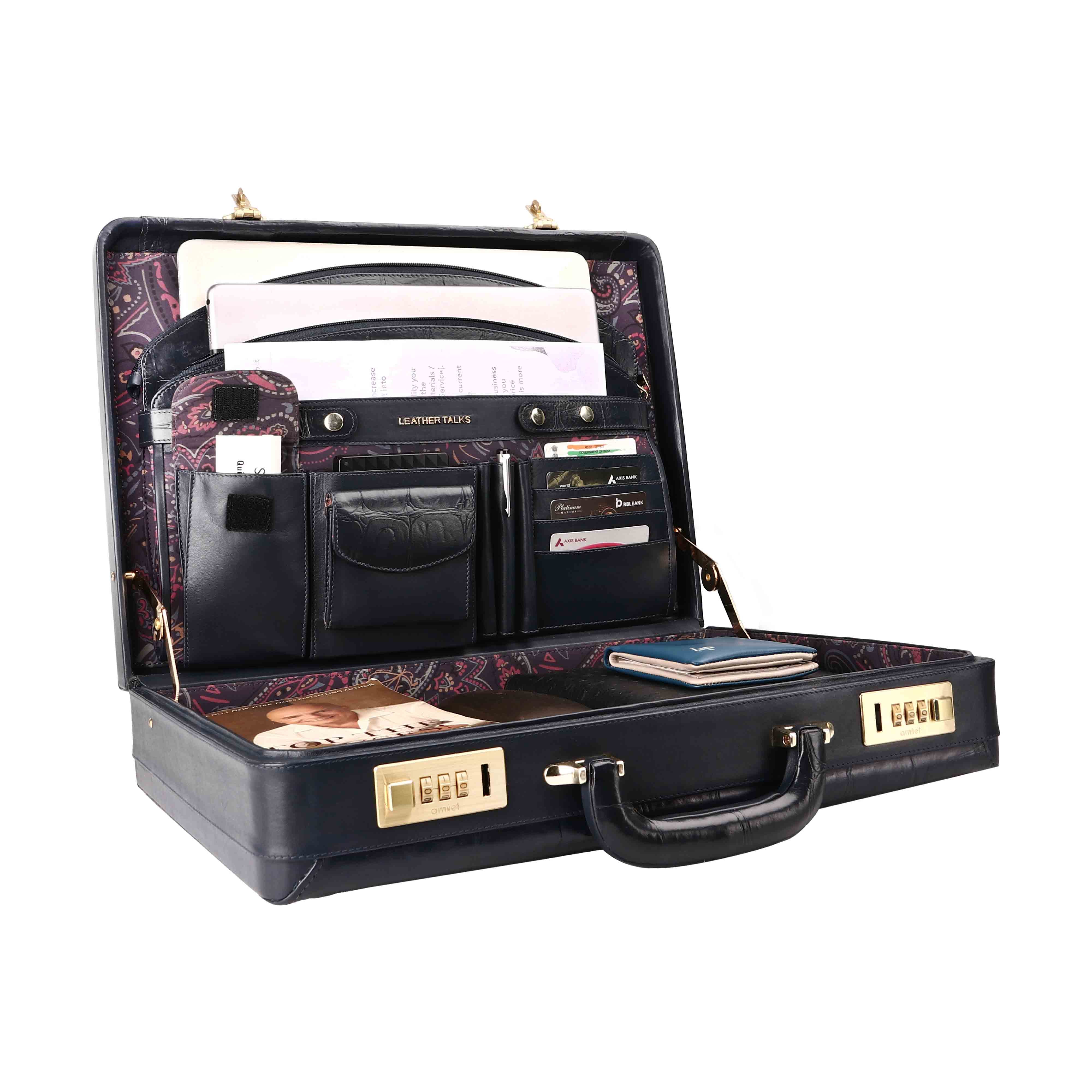 Mens Leather Attache Case