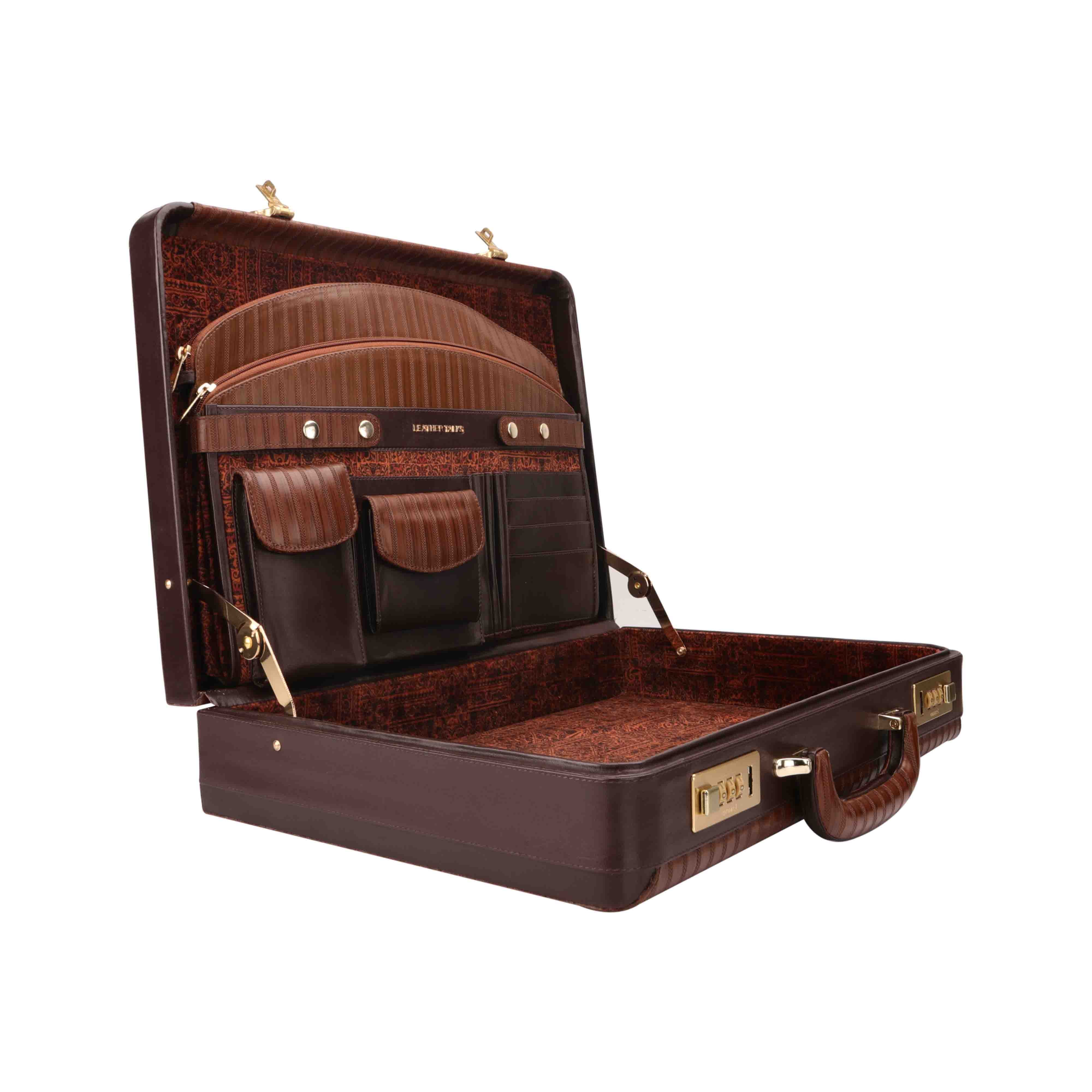 Mens Leather Attache Briefcase