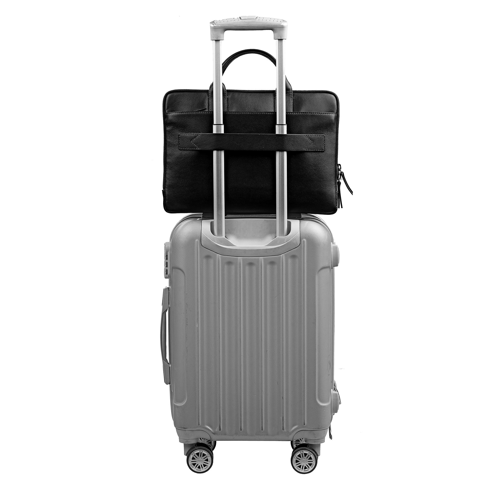 Laptop Sleeve V | 100% Genuine Leather | Color : Black