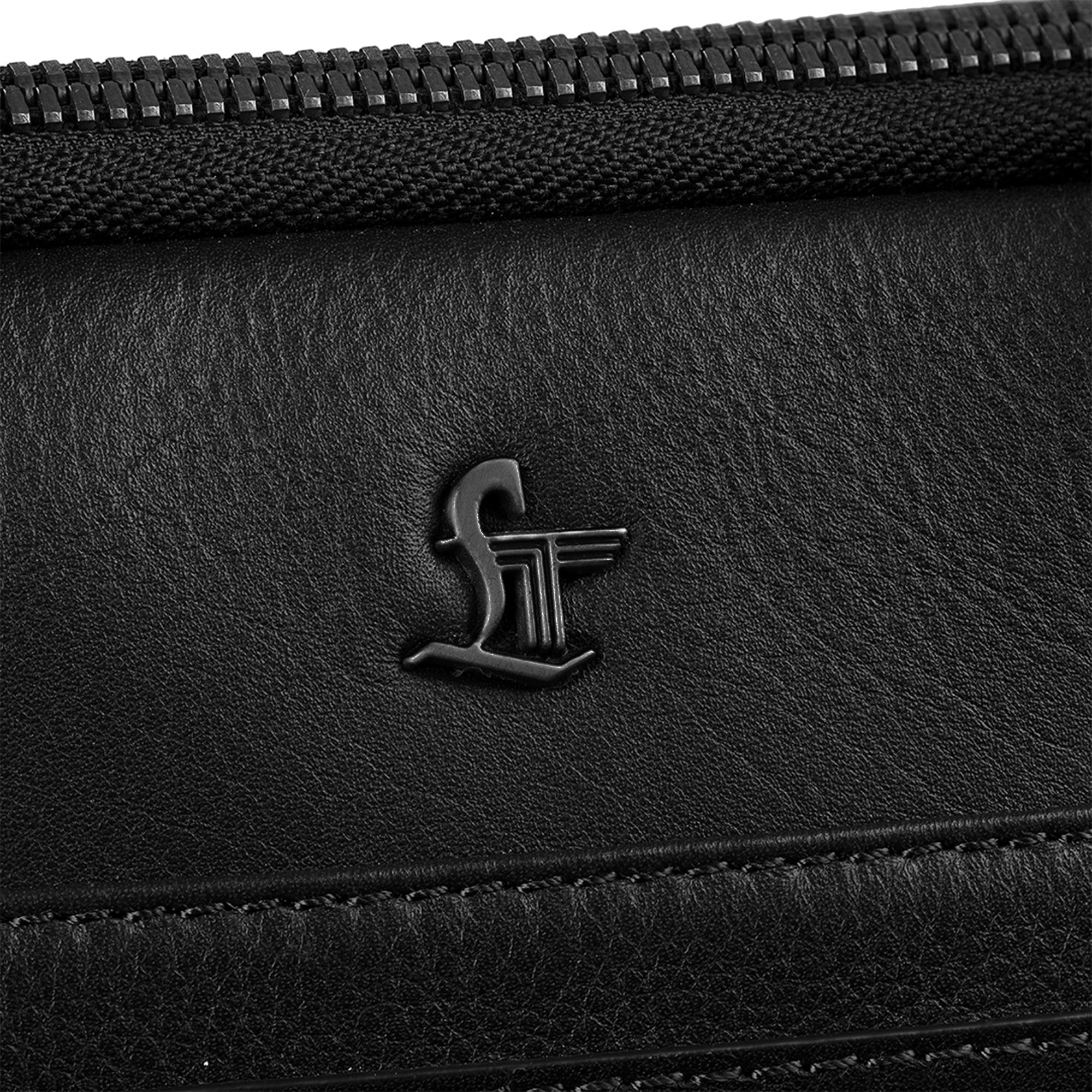 Laptop Sleeve V | 100% Genuine Leather | Color : Black