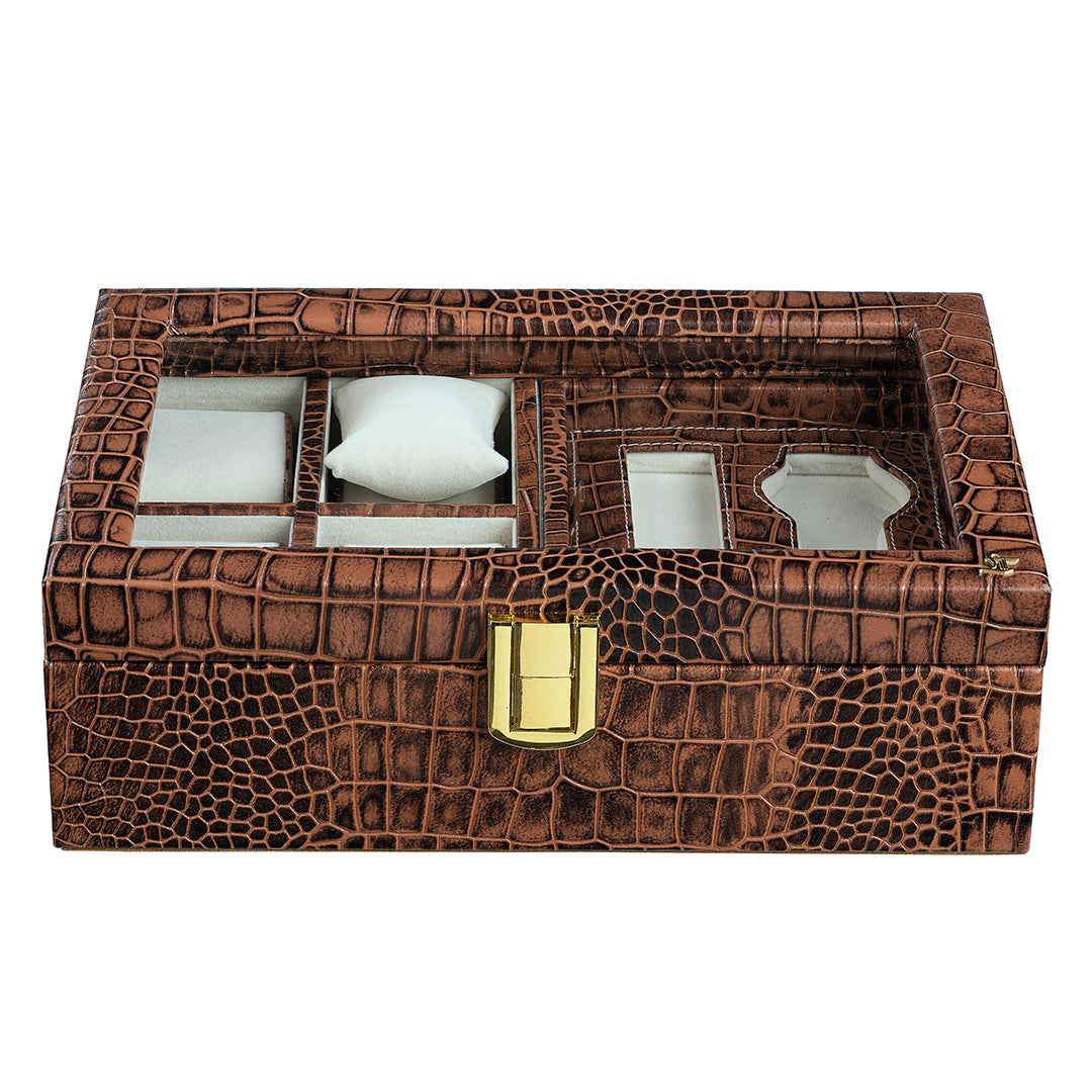 Galio Leather Watch Box For Men . Color Tan