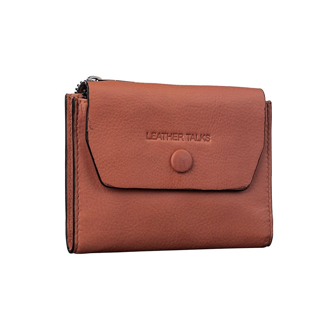 Summer II | Leather Wallet for Women | 100% Genuine Leather | Color: Orange