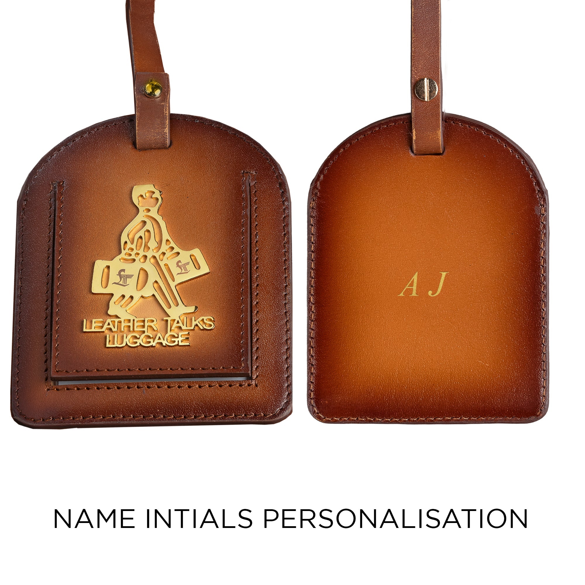 Condorium Tan Self Monogrammed Leather Talks Premium Genuine Leather Travel Trolley Bag | Business Travel Trolley Bag | Overnighter Trolley | Cabin Luggage | Business Trip Trolley I Personalised Luxury Name Tag