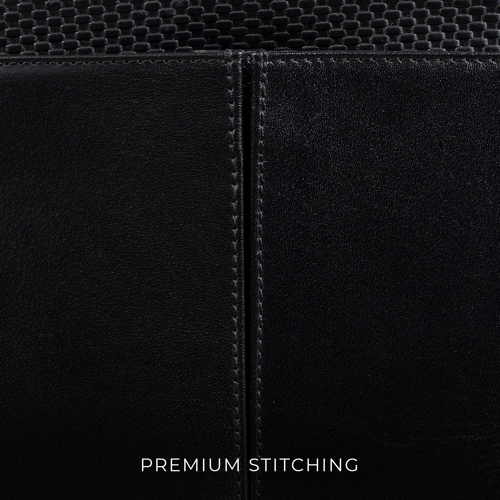 Fortune Series | Leather Portfolio Bag for Men | Double Zipper Laptop Bag | 100% Genuine Leather | Color: Black