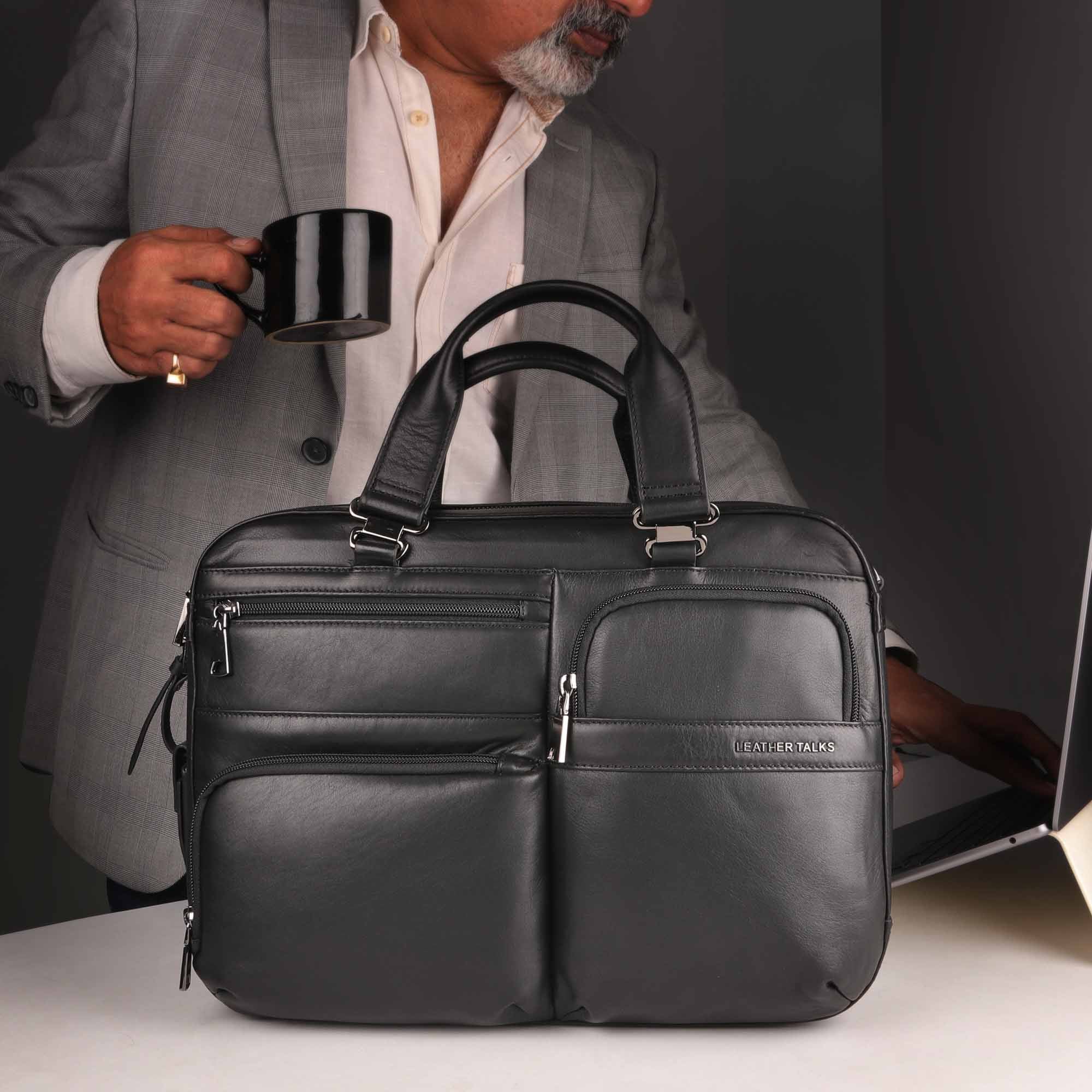Corporate Diwali Gifts - A Combo of Jacob Leather Briefcase and Enna Sling Purse For Women Leather Talks
