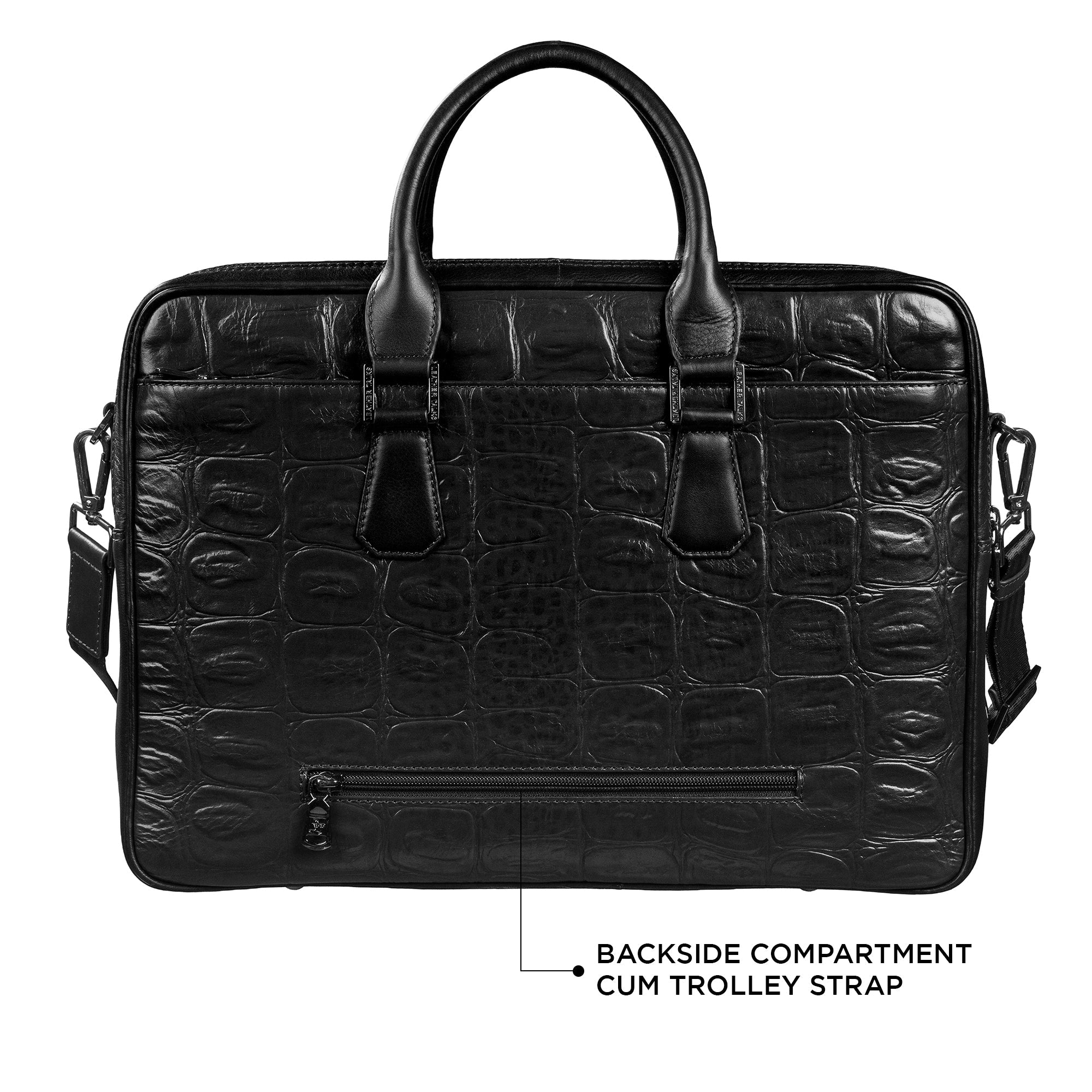 Great Dane | Leather Portfolio/Office Bag | 100% Genuine Leather | Color: Black| Lifetime Service Warranty Leather Talks