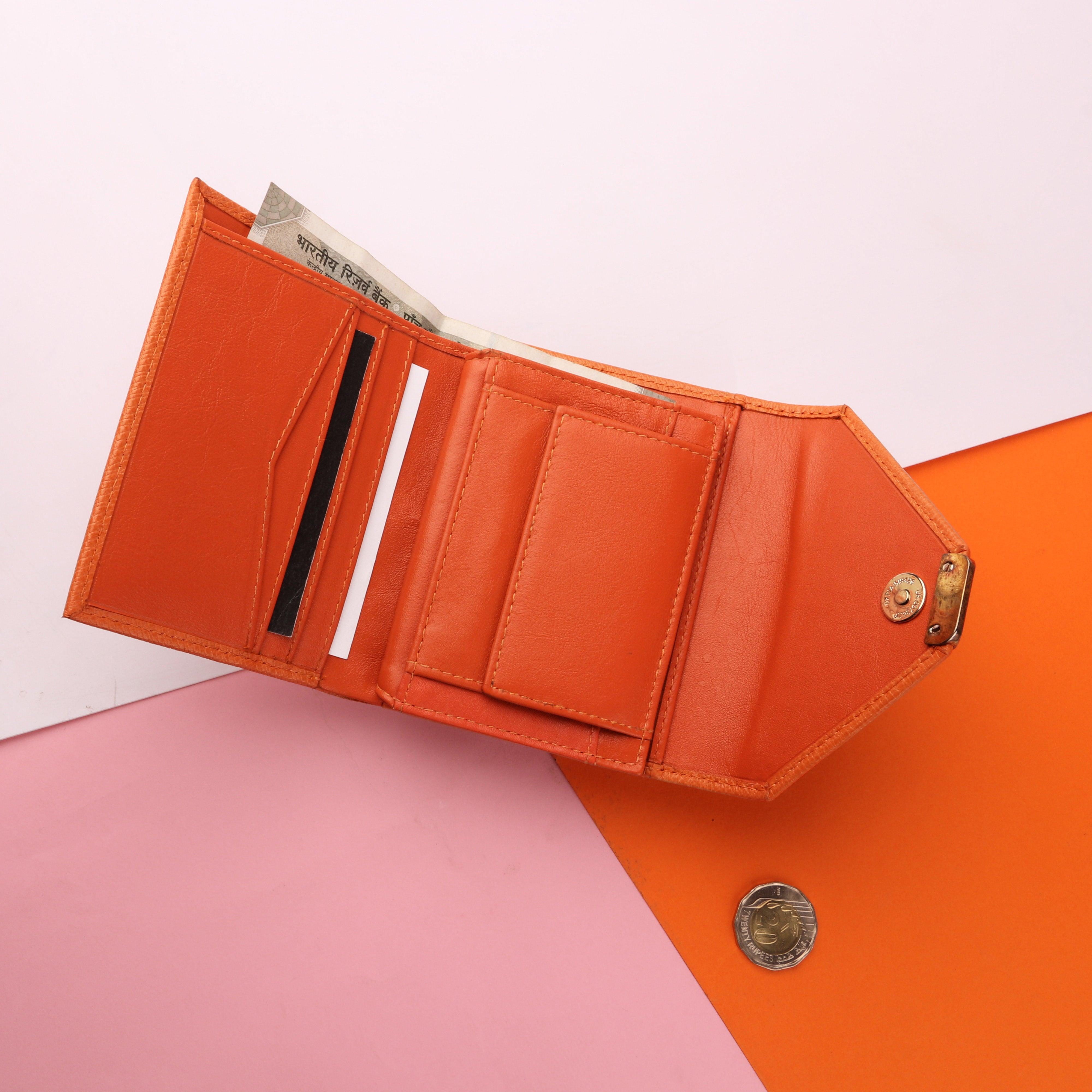 Compact Leather Wallet for Women