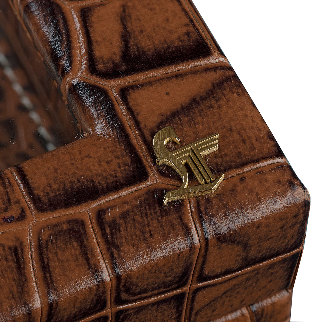 Galio Leather Watch Box For Men . Color Tan