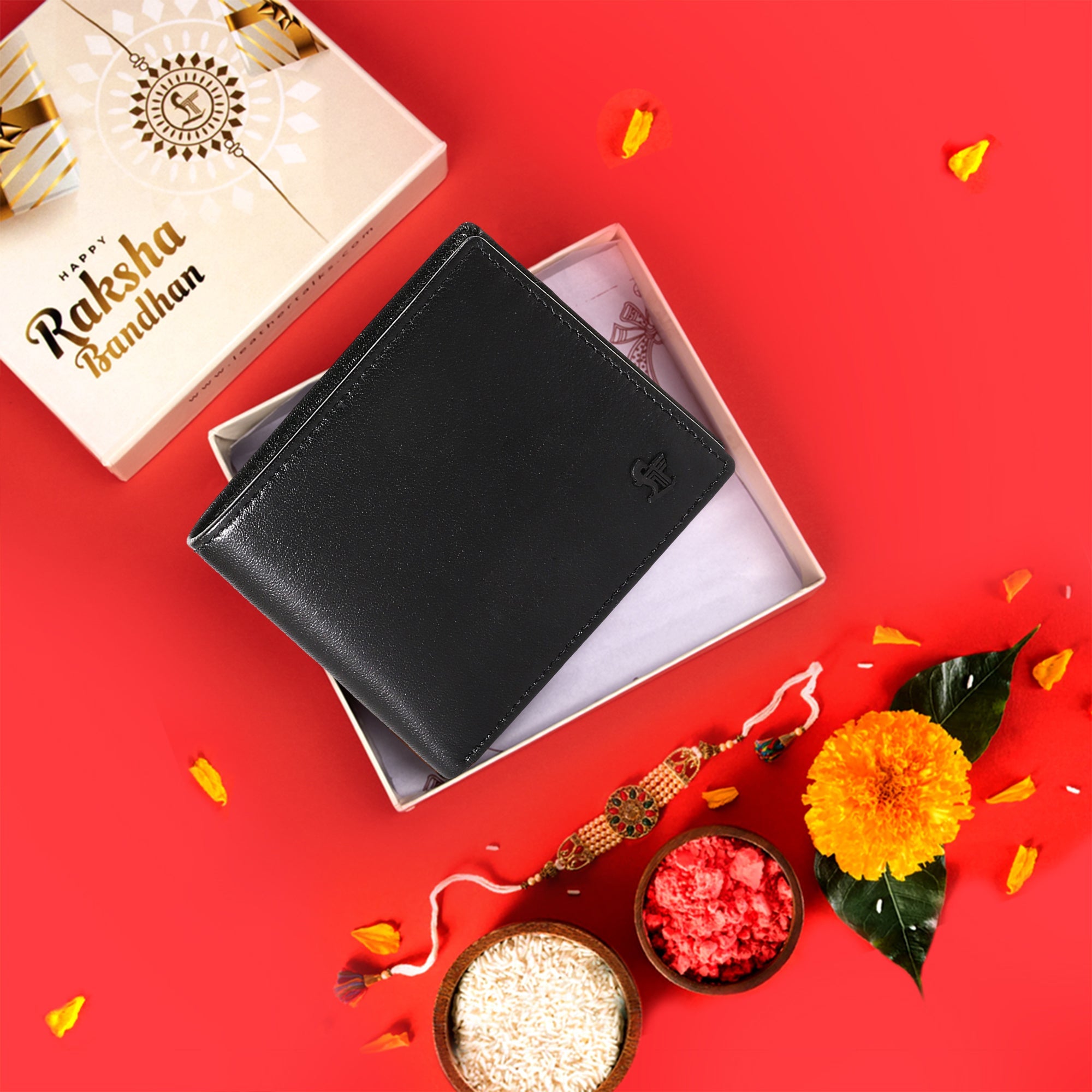 Raksha Bandhan Gift | Evan Men’s Bifold Wallet | Premium Genuine Leather Wallet | RFID Blocking Leather Wallet | Color: Black LeatherTalks