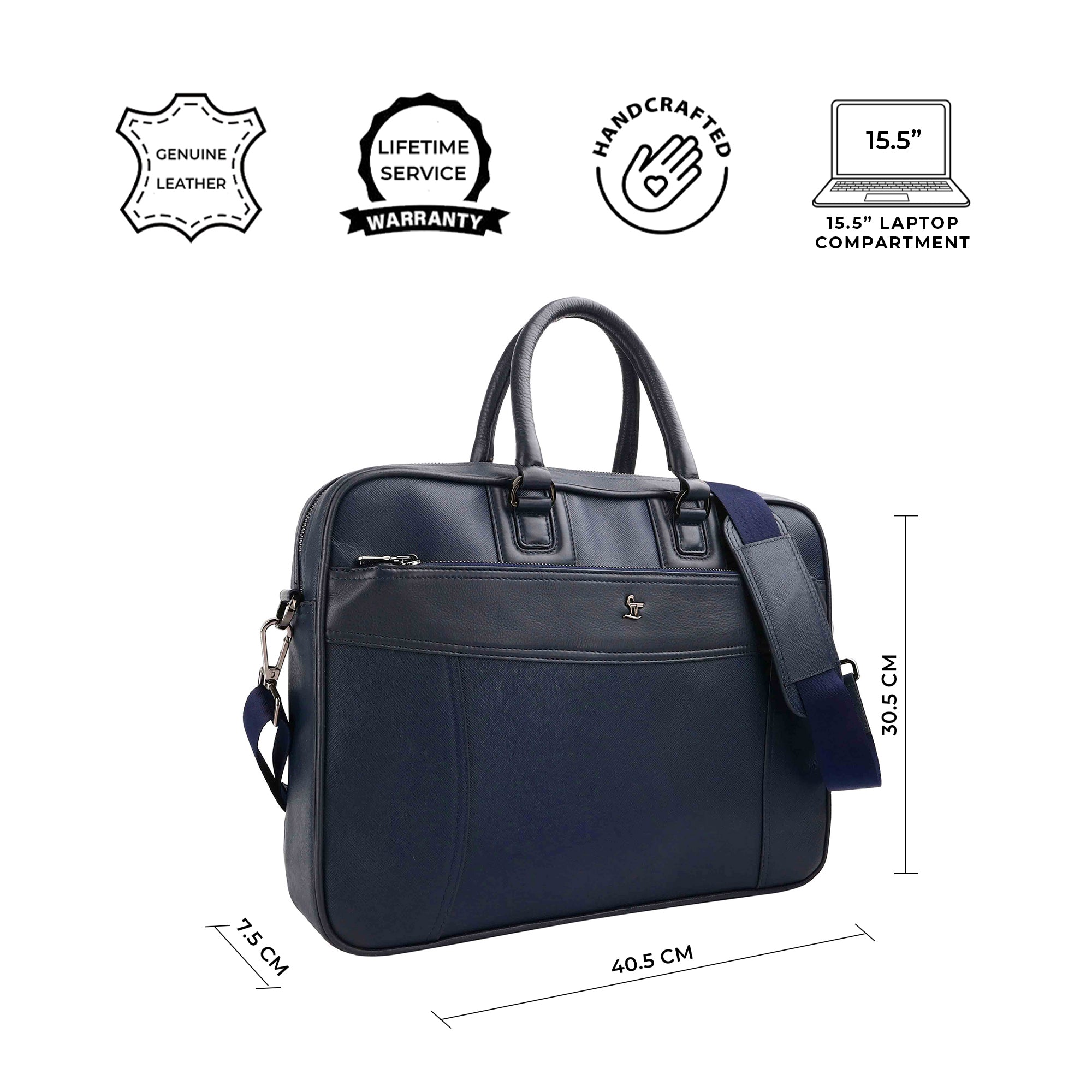 Pure leather laptop bag