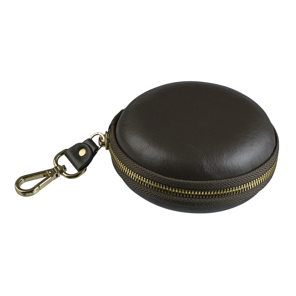 Tech Kit | Leather Pouch for Mobile Charger | Premium Nappa Leather | Color: Brown