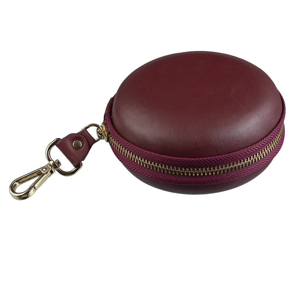 Tech Kit | Leather Pouch for Mobile Charger | Premium Nappa Leather | Color: Red