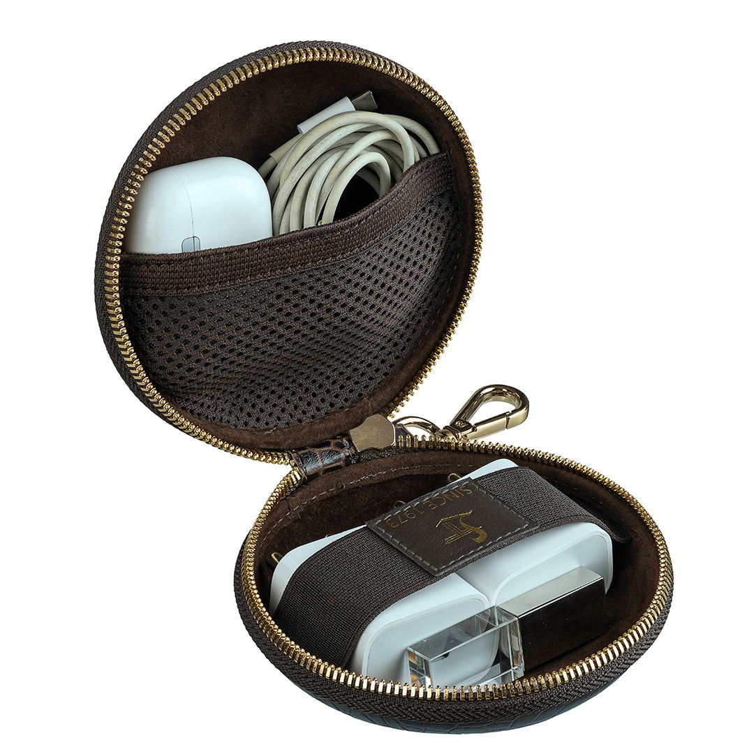 Fab IV Wallet & Tech Kit | Combo Gift for Men | Gift Set | Genuine Leather Wallet | Leather Tech Kit | Color: Brown LeatherTalks