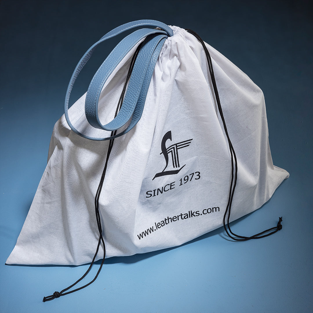 Rocha Genuine Soft Leather Handbags for Women | Sling Soft Leather Bag for Ladies | Tote Bags for Office | Color - Sky Blue Leather Talks