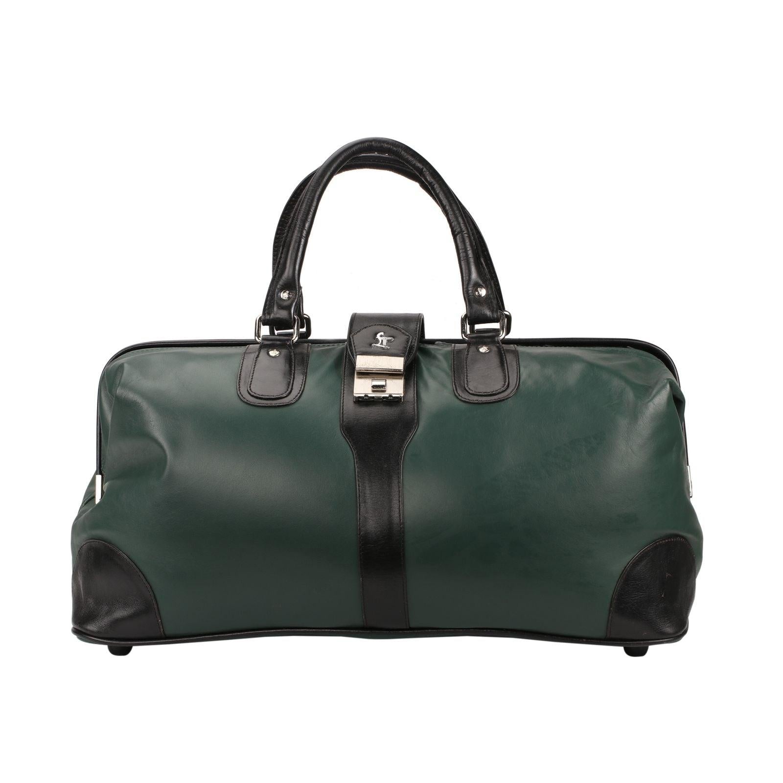 97 Leather Duffle Bag|Dual Color Combination Bag LeatherTalks