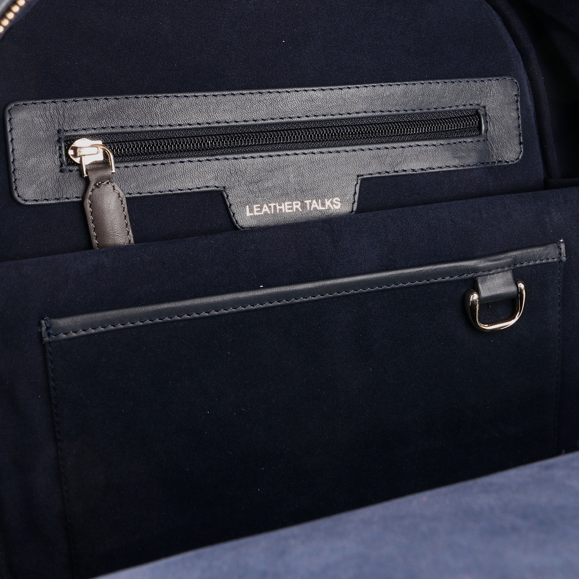 MountJoy Leather Backpack | 100 % Genuine Leather Backpack For Women | Colour - Navy Blue Leather Talks