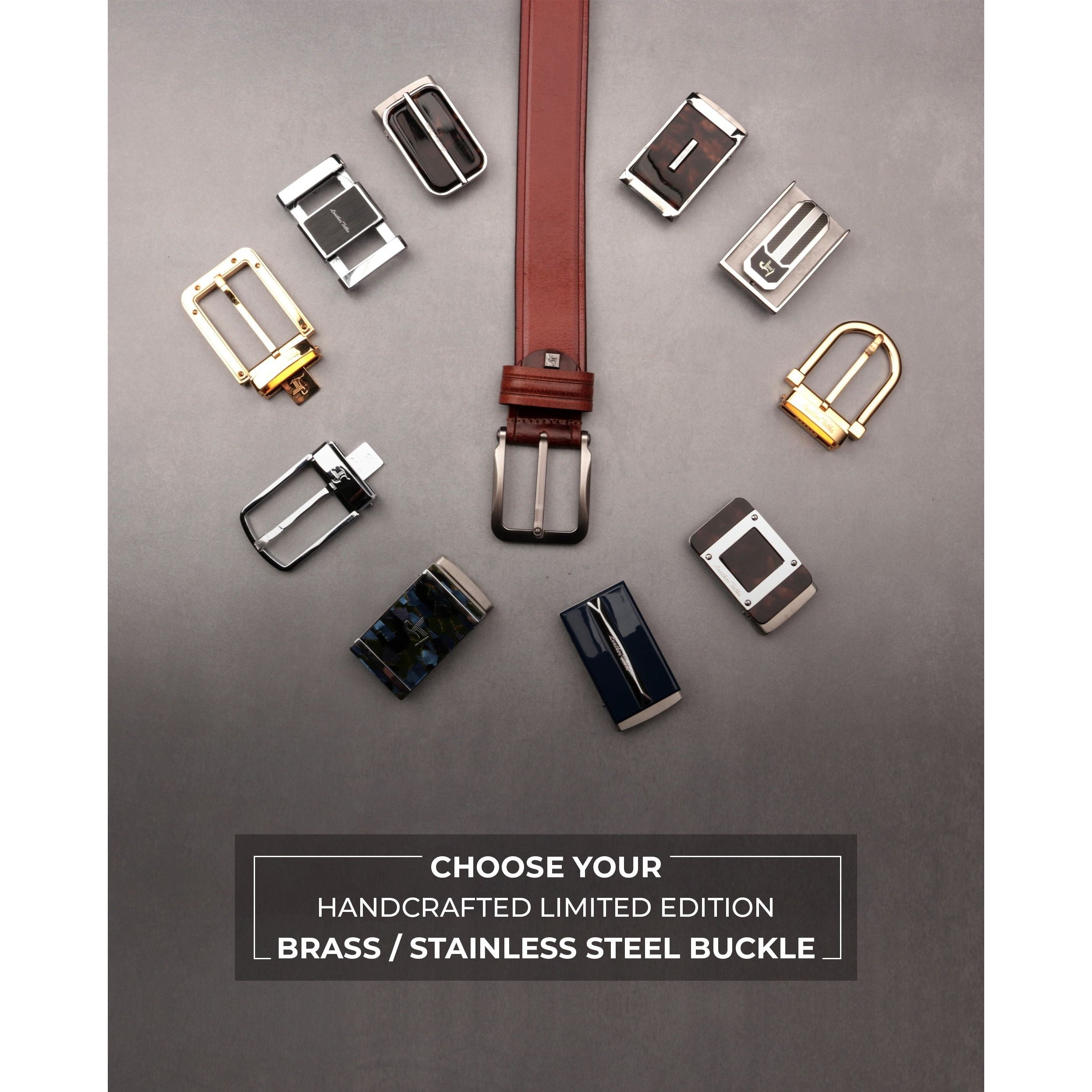 Italian Small Weave | Genuine Leather Wallet and Belt Gift Set | Wallet and Belt Combo | Plus Size Mens Belts| Color: Brown Leather Talks