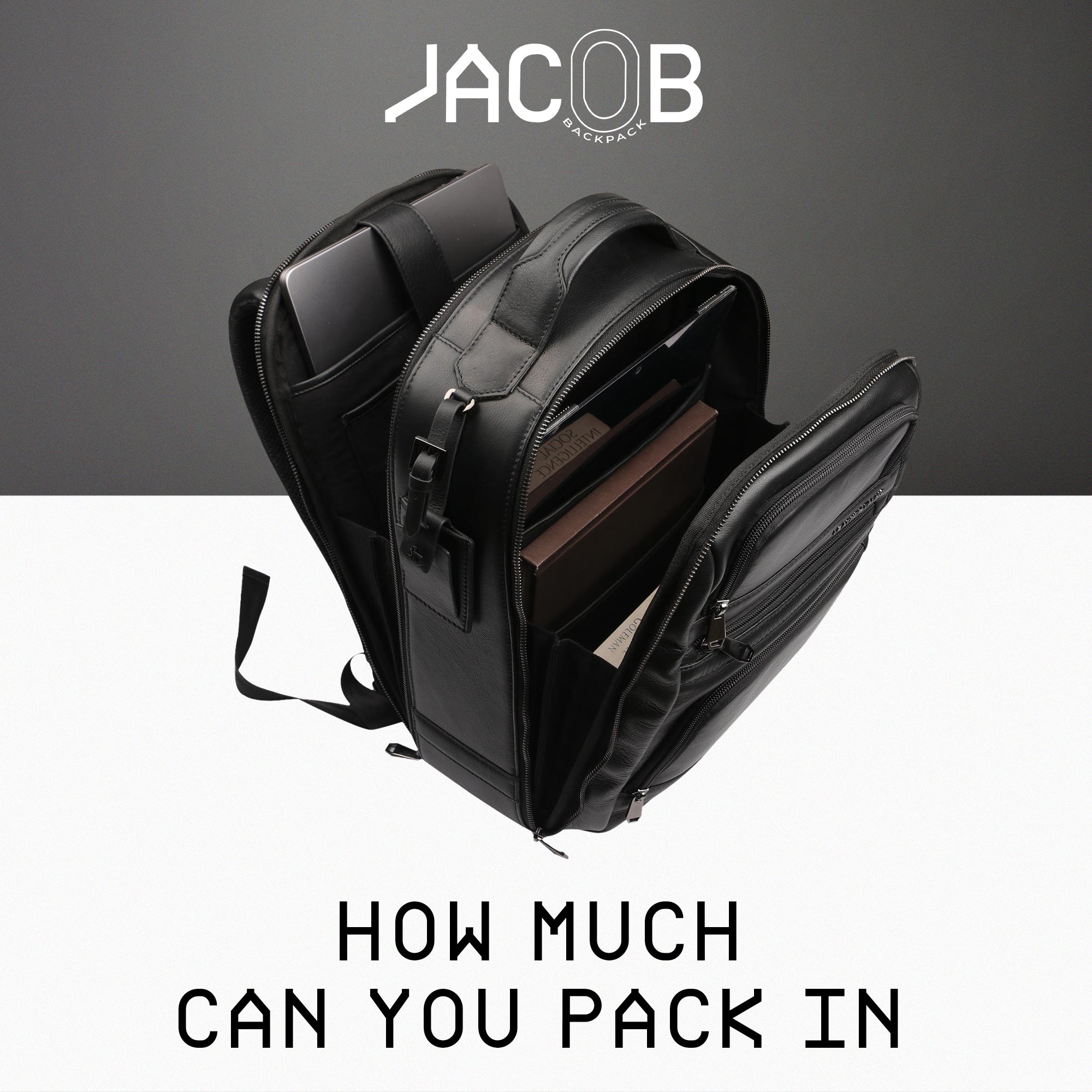 Jacob V 2.0 | Leather Backpack for Men | Lifetime Service Warranty | 100% Genuine Leather | Color: Black