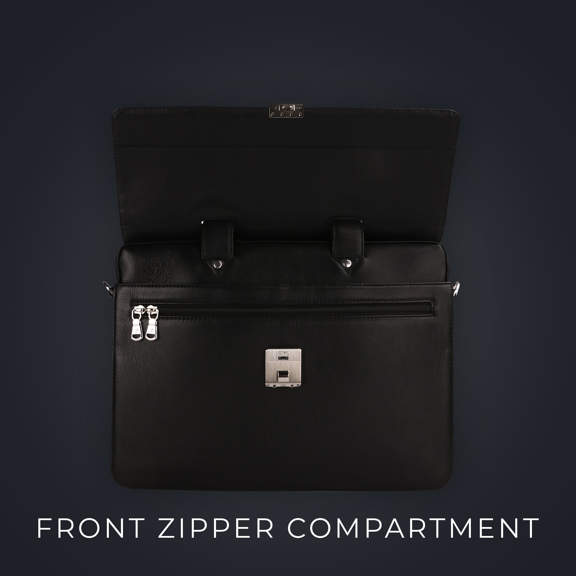 Ruvido II V 2.0 Luxury Leather Laptop and Office Bag for Men, designed to fit 15-inch laptops, offering a stylish and durable storage solution for professional use.