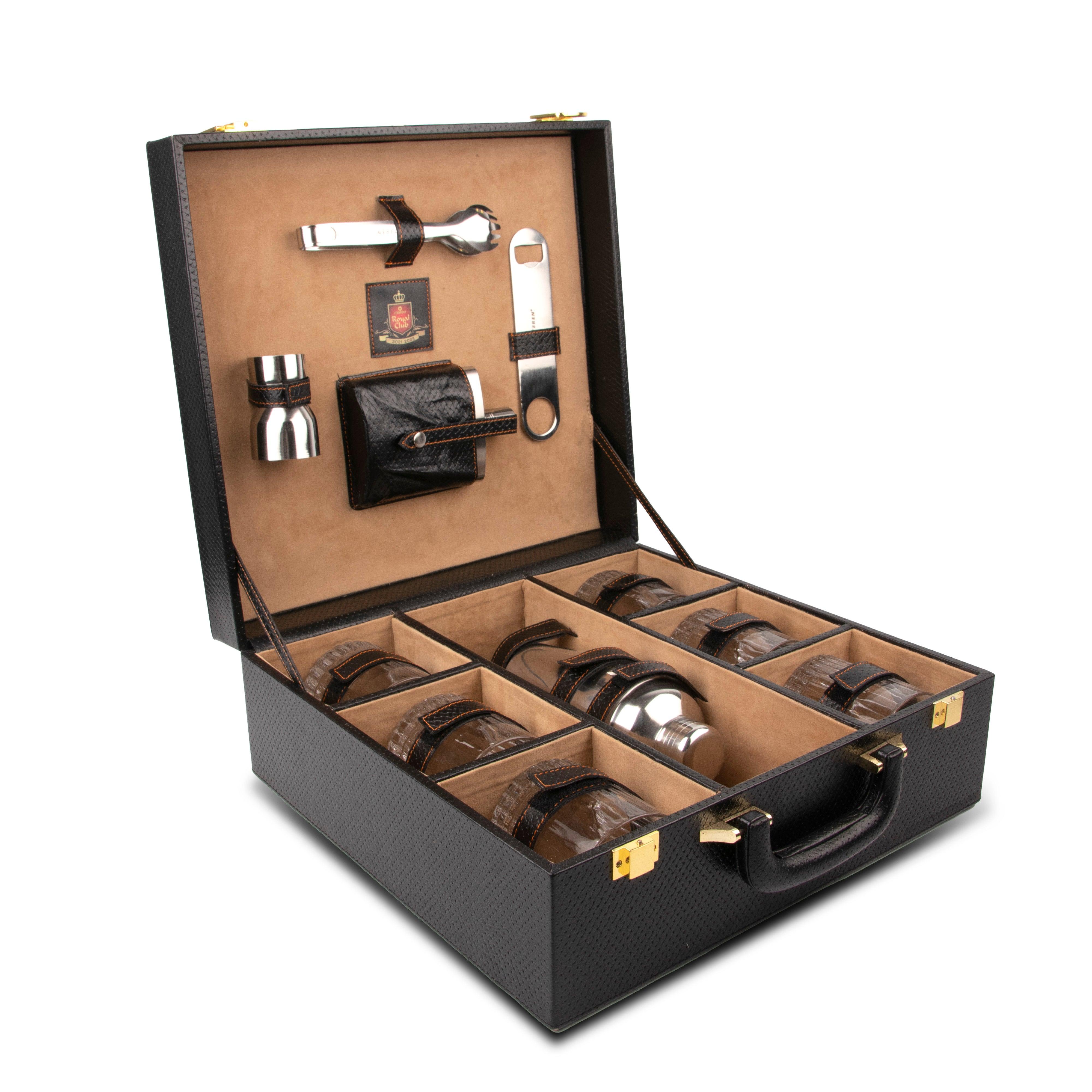 Portable Bar Box/ Case with Accessories for Century Ply - Leather Talks