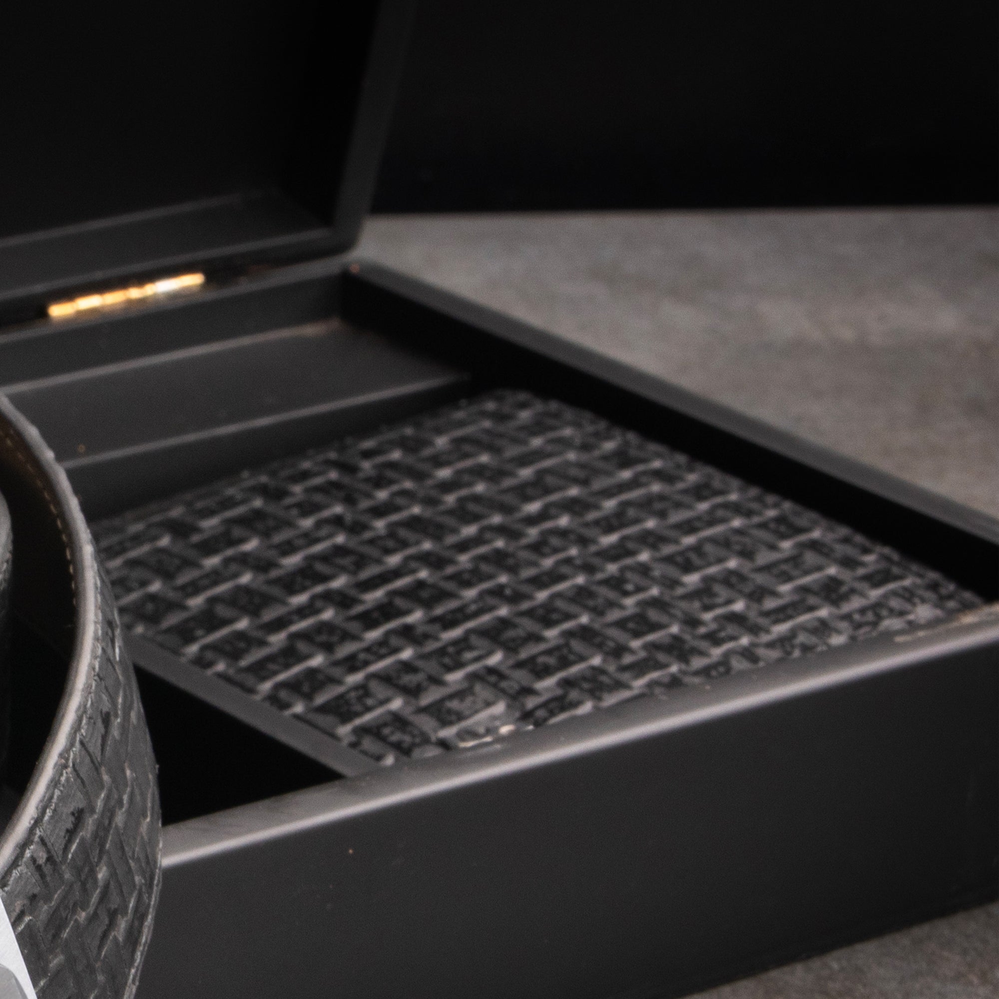 Wide leather belt for men