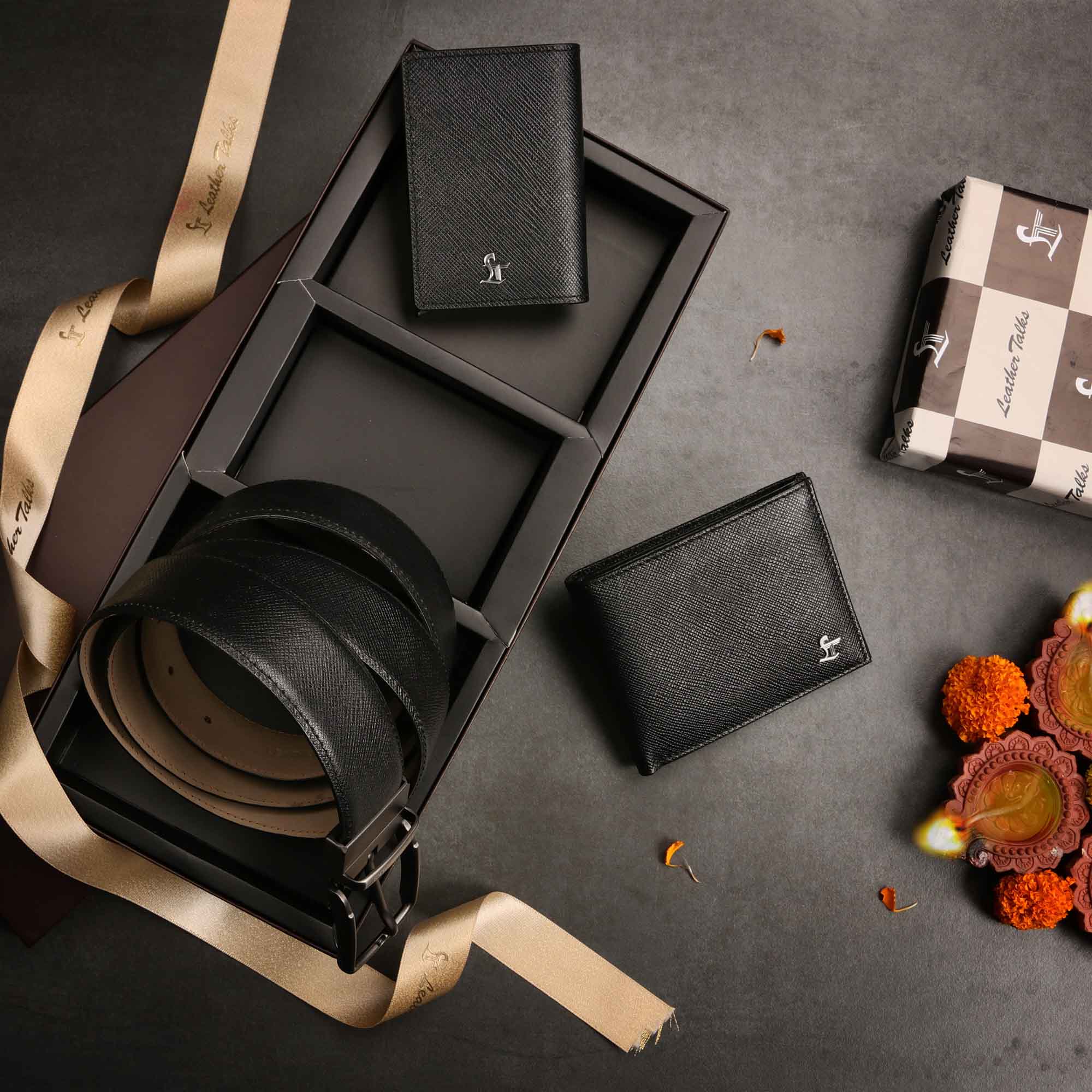 Corporate Diwali Gifts - Set of III Gift Set (Wallet, Belt, Card case) Leather Talks
