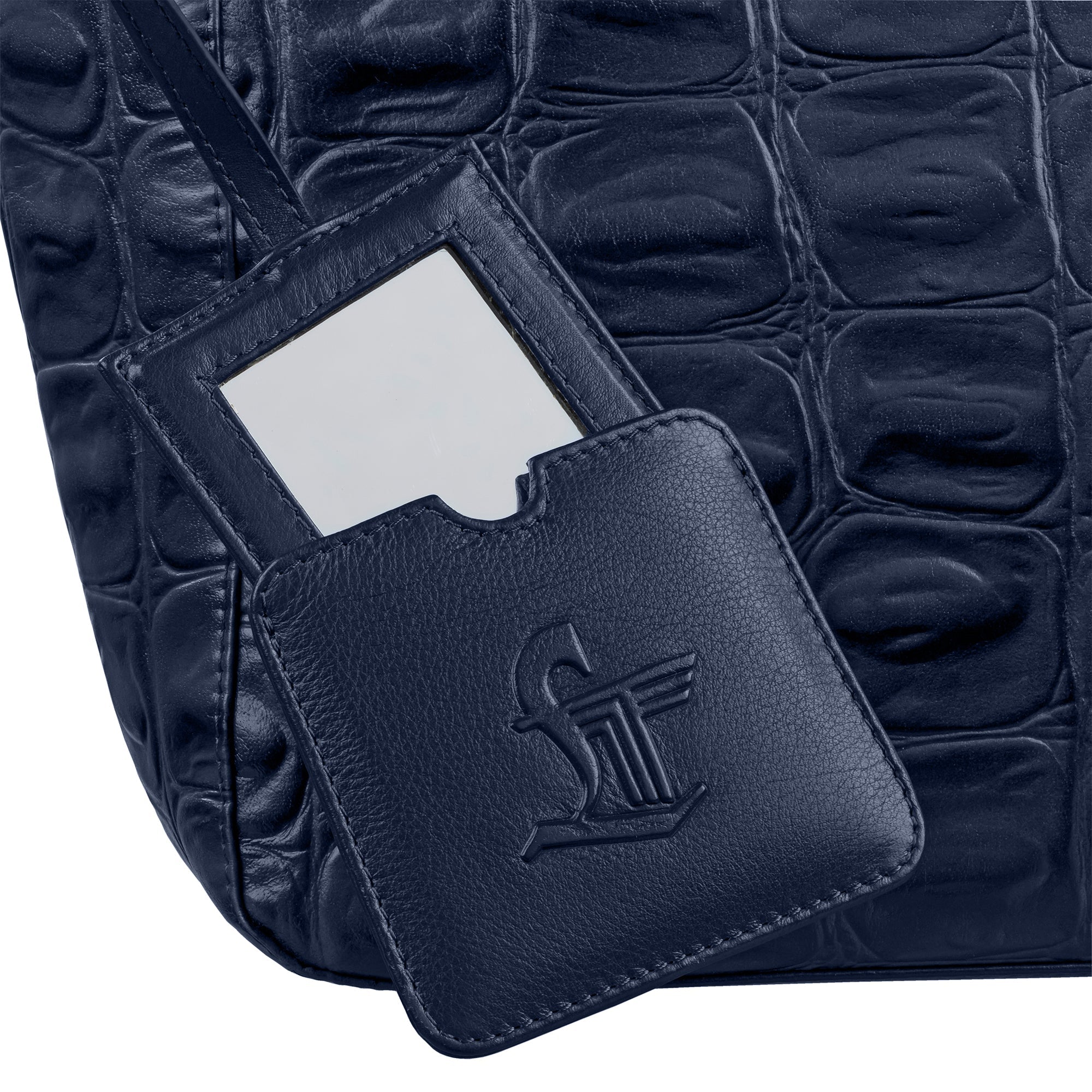 Great Dane Elvis Tote | Leather Tote Bag For Women | Croco Embossed Genuine Leather | Color:Black,Brown, Blue & Green Leather Talks