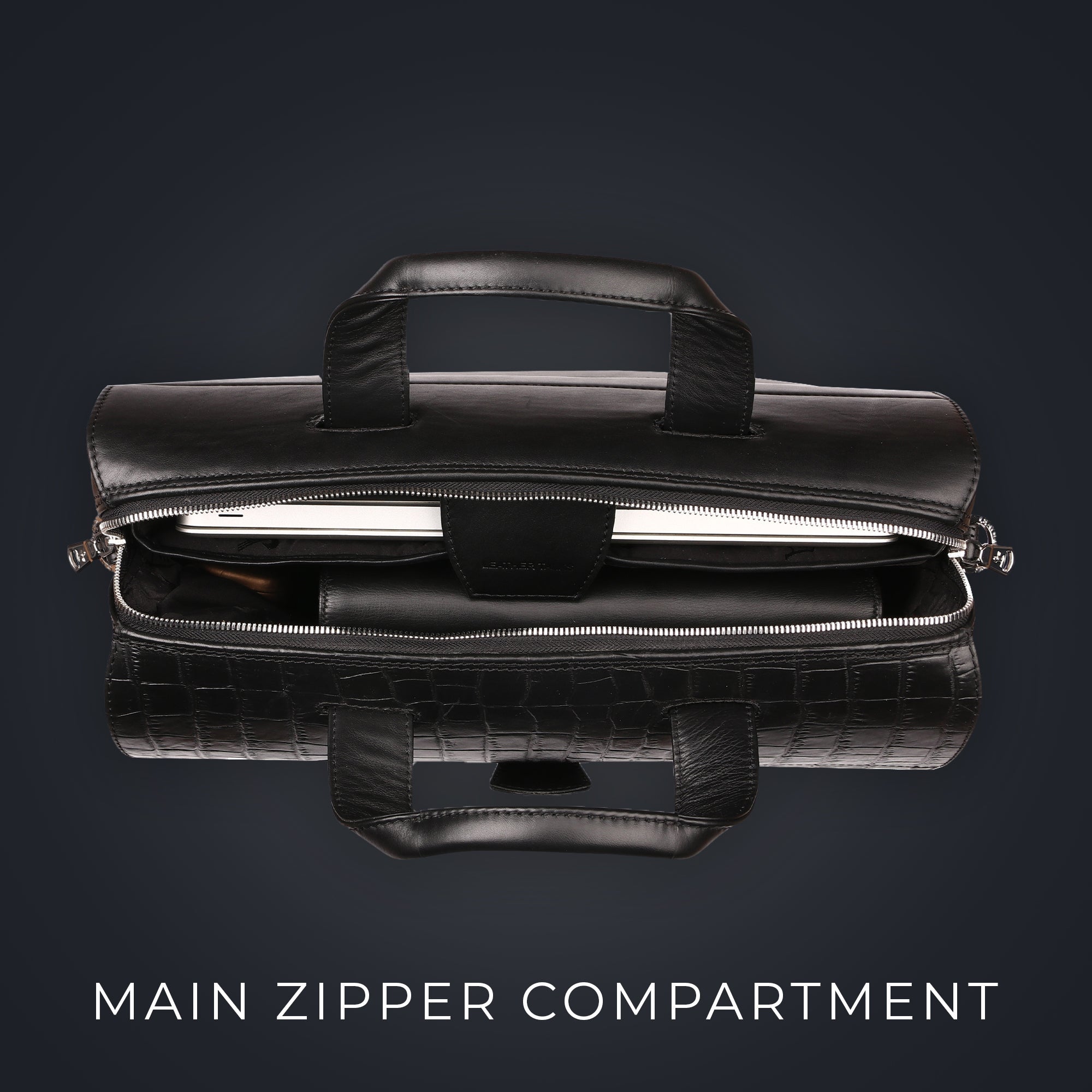 Ruvido II V 2.0 Luxury Leather Laptop and Office Bag for Men, designed to fit 15-inch laptops, offering a stylish and durable storage solution for professional use.