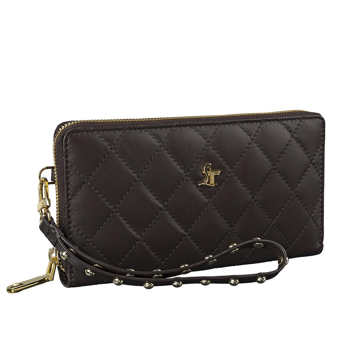 Compact leather wallet for ladies