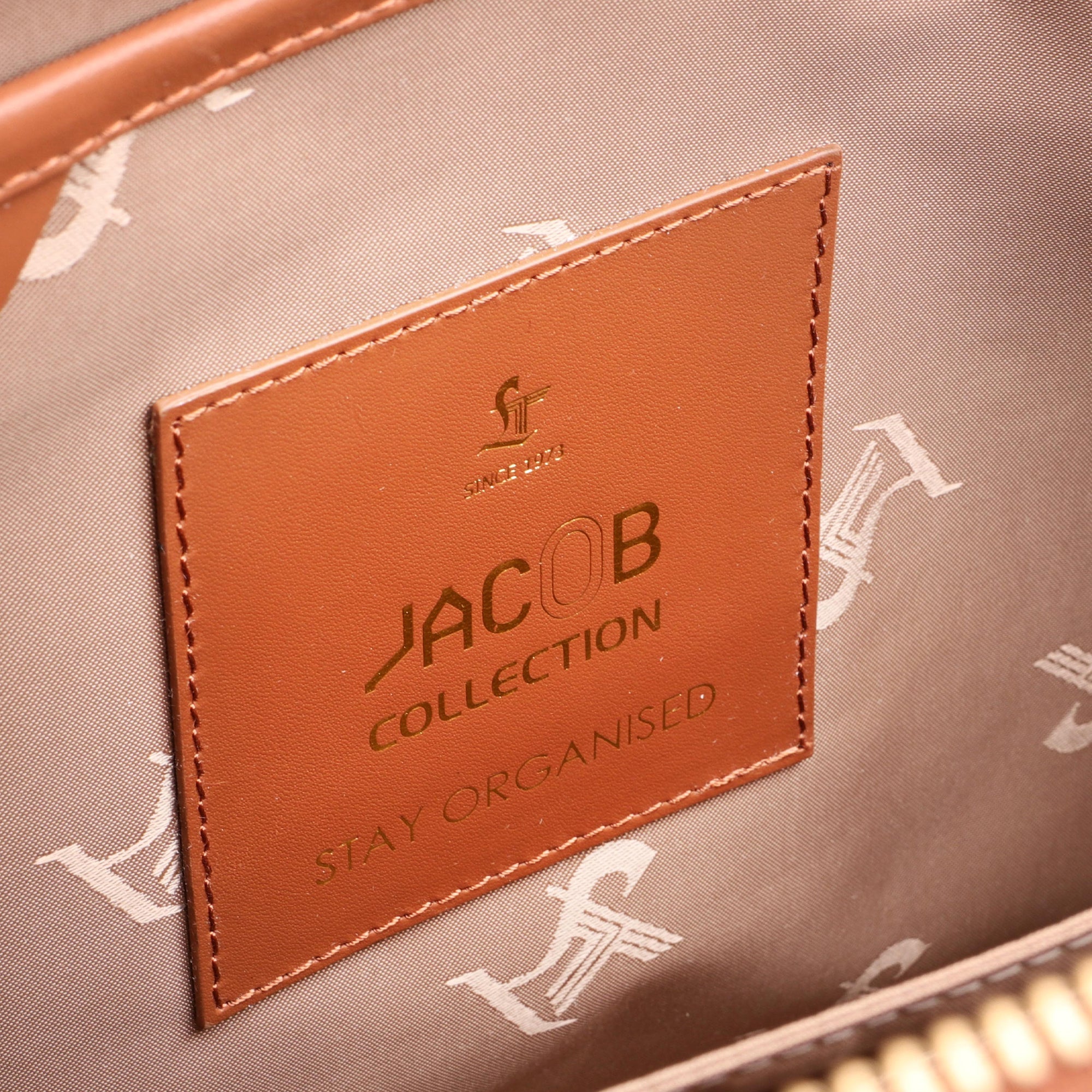 Jacob V 2.0 | Luxury Leather Laptop Bag | For Office Use | Colour: Tan | Detachable Shoulder Strap | Trolley Strap Included