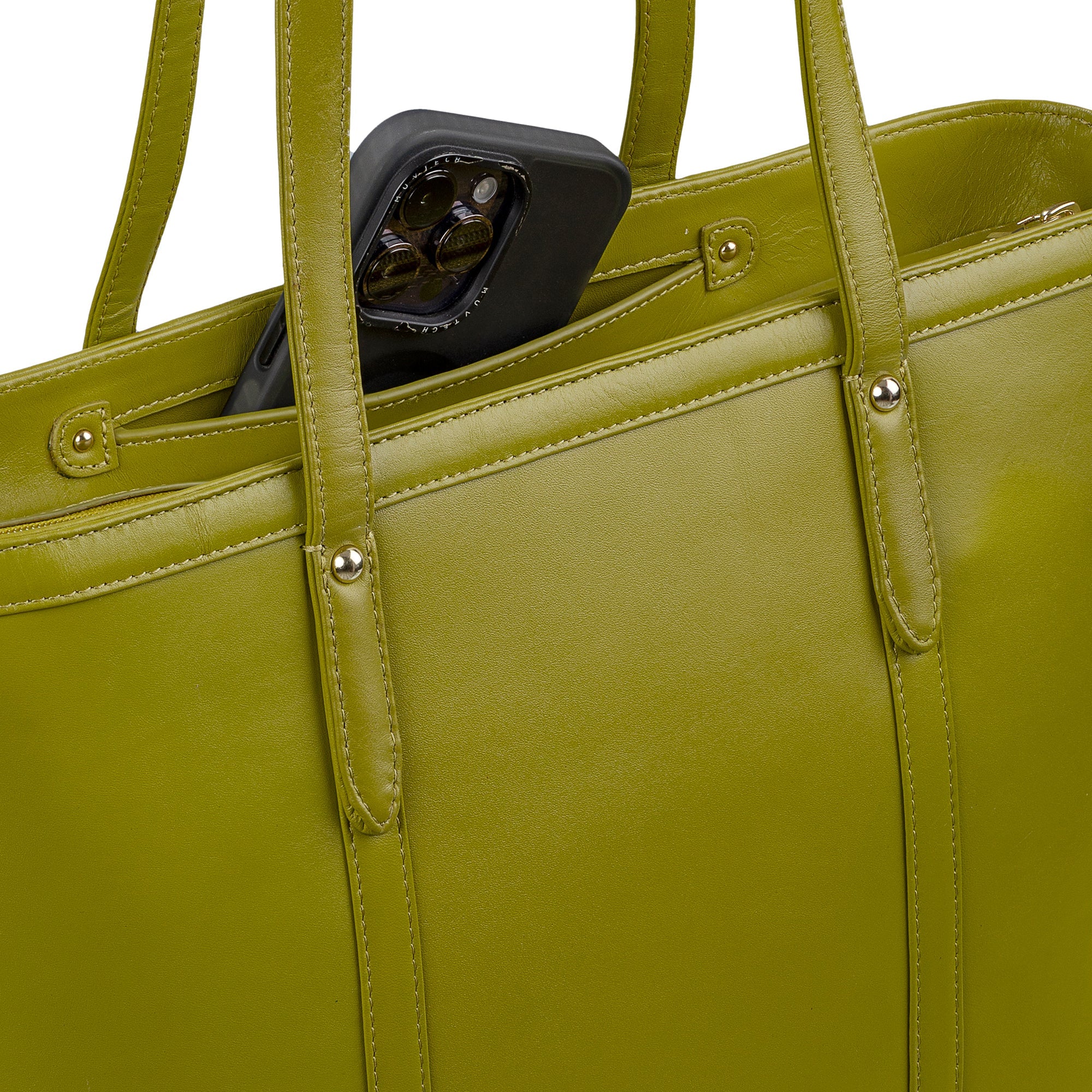 Genuine Leather Tote Bags For Women | Color - Green