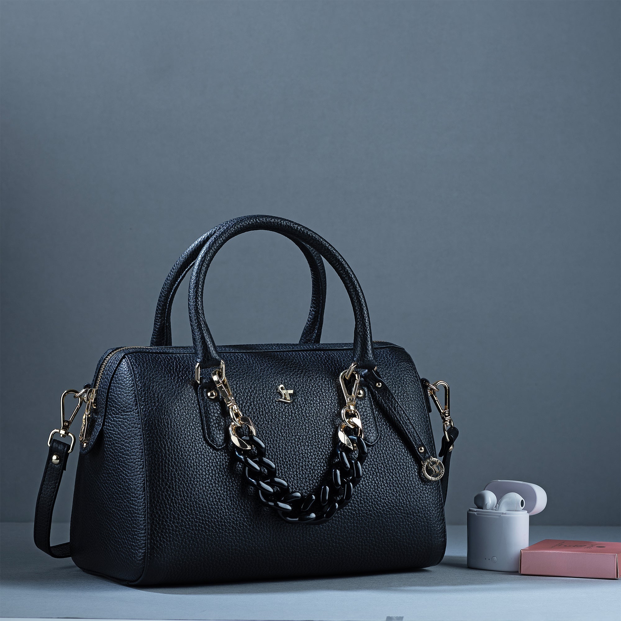 Leather Hand Bag For Women | 100% Genuine Leather | Color: Black