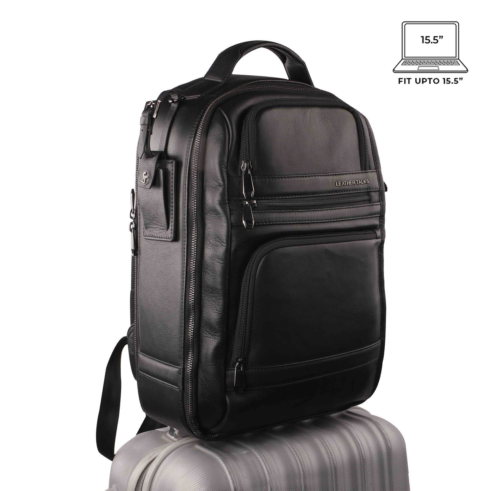 Jacob V 2.0 | Leather Backpack for Men | Lifetime Service Warranty | 100% Genuine Leather | Color: Black, Brown & Tan Leather Talks