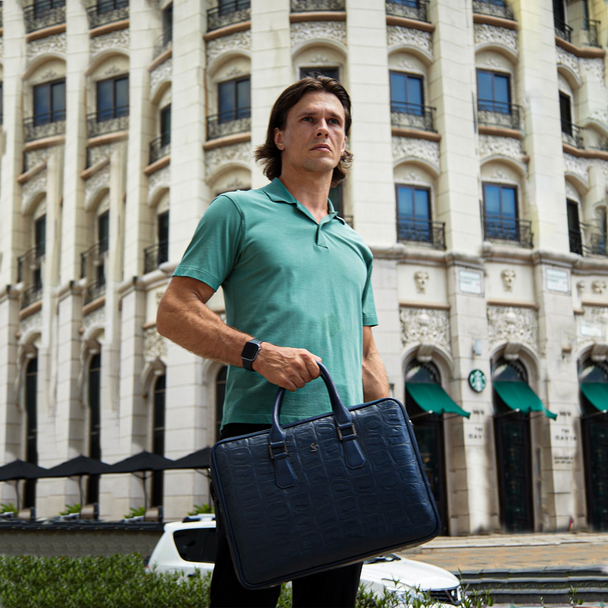 Genuine leather folio bag