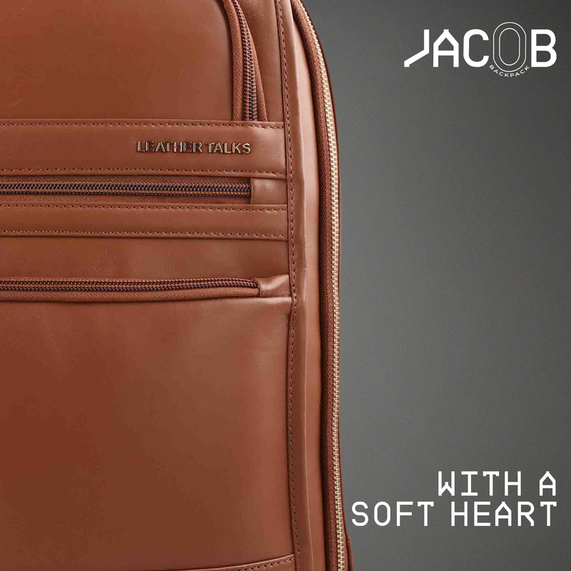 luxury leather backpack|leather laptop bag