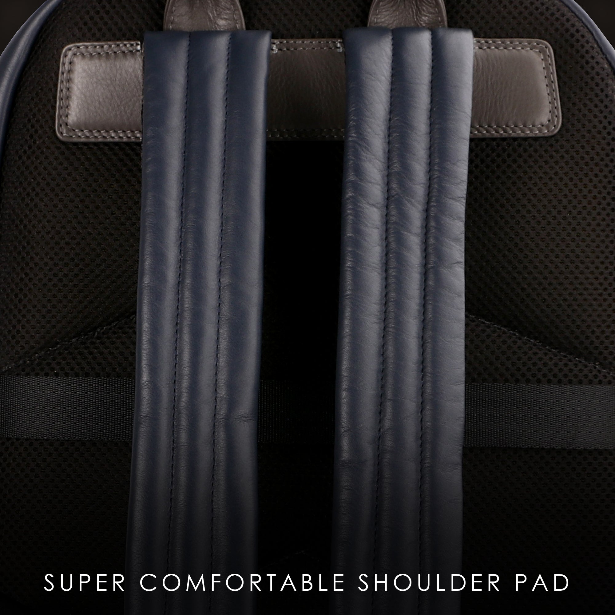 MountJoy Leather Backpack | 100 % Genuine Leather Backpack For Women | Colour - Navy Blue Leather Talks