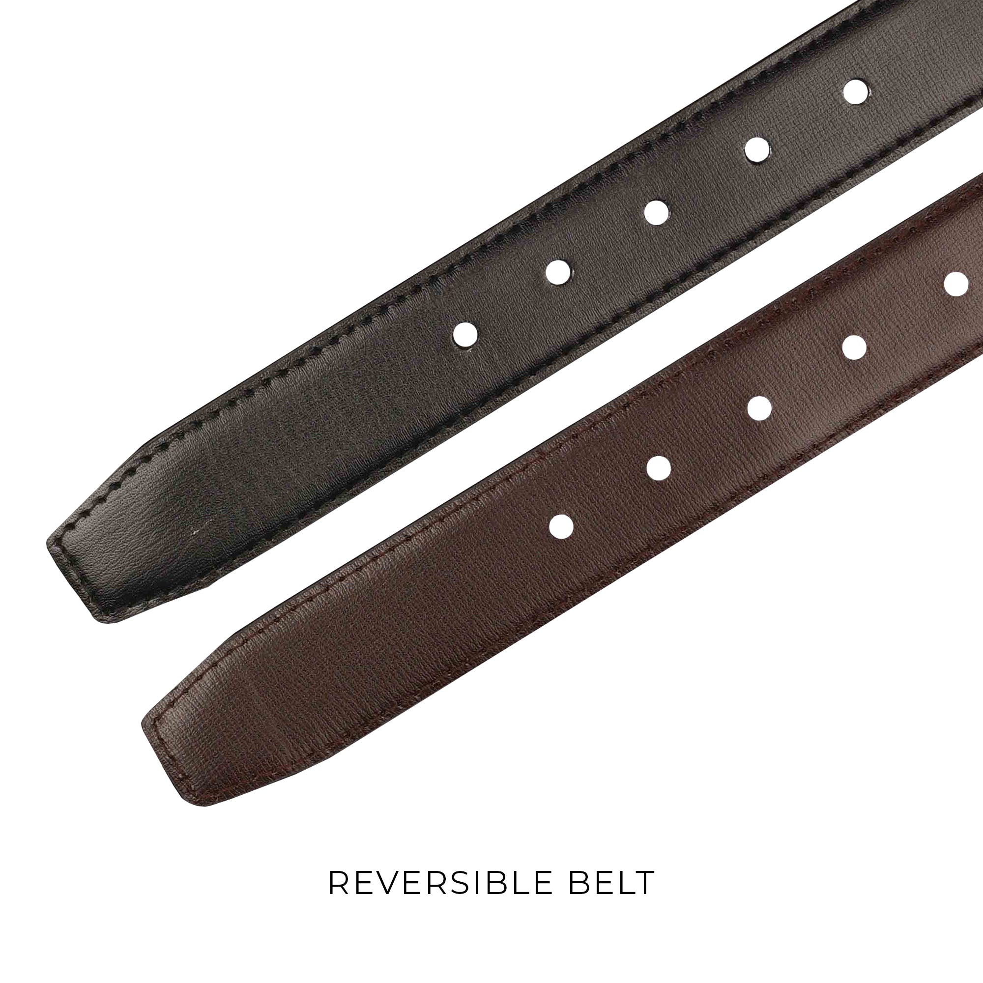 Palmila Formal Reversable Belt | 100% Genuine Leather | Color: Black & Brown