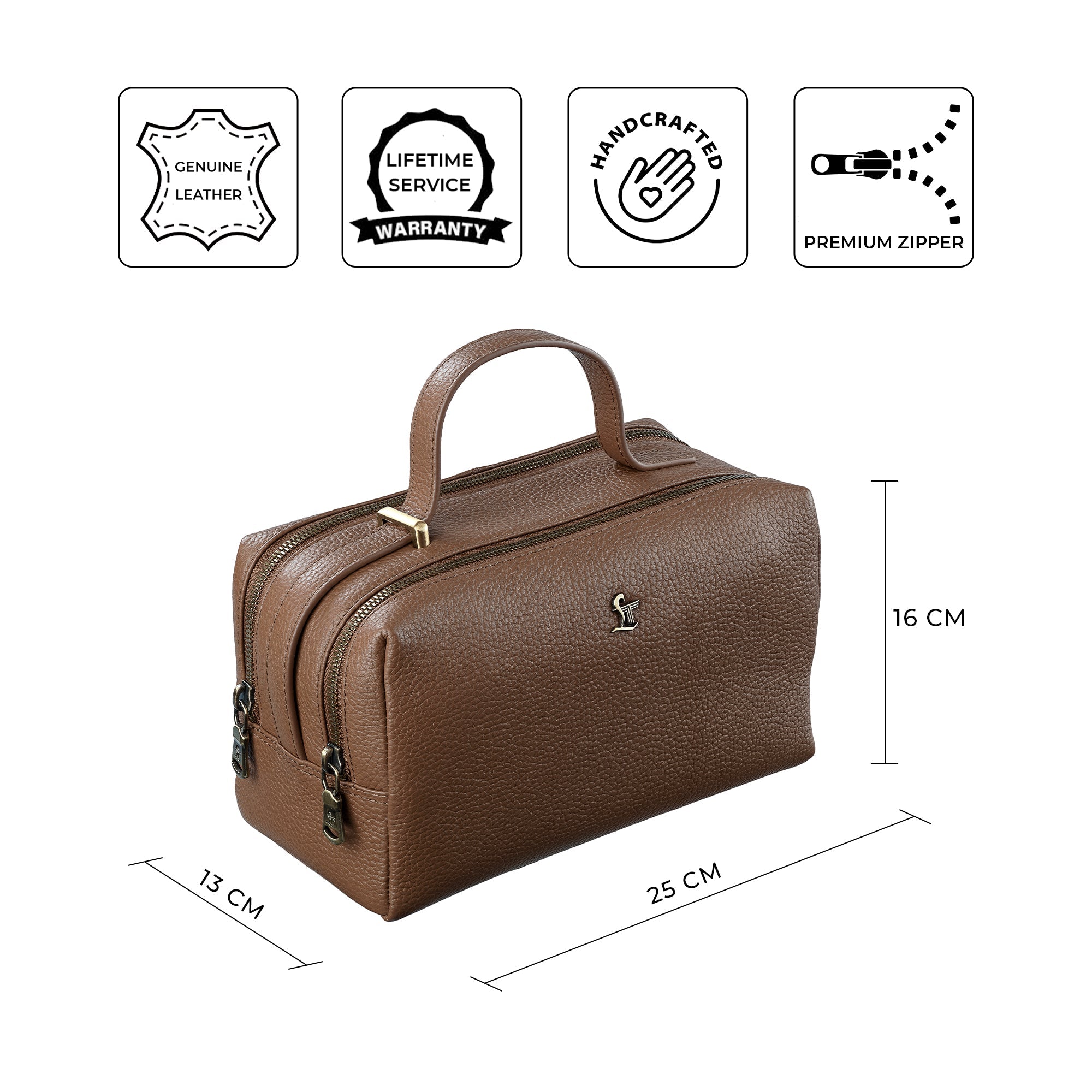 leather cosmetic bag for women