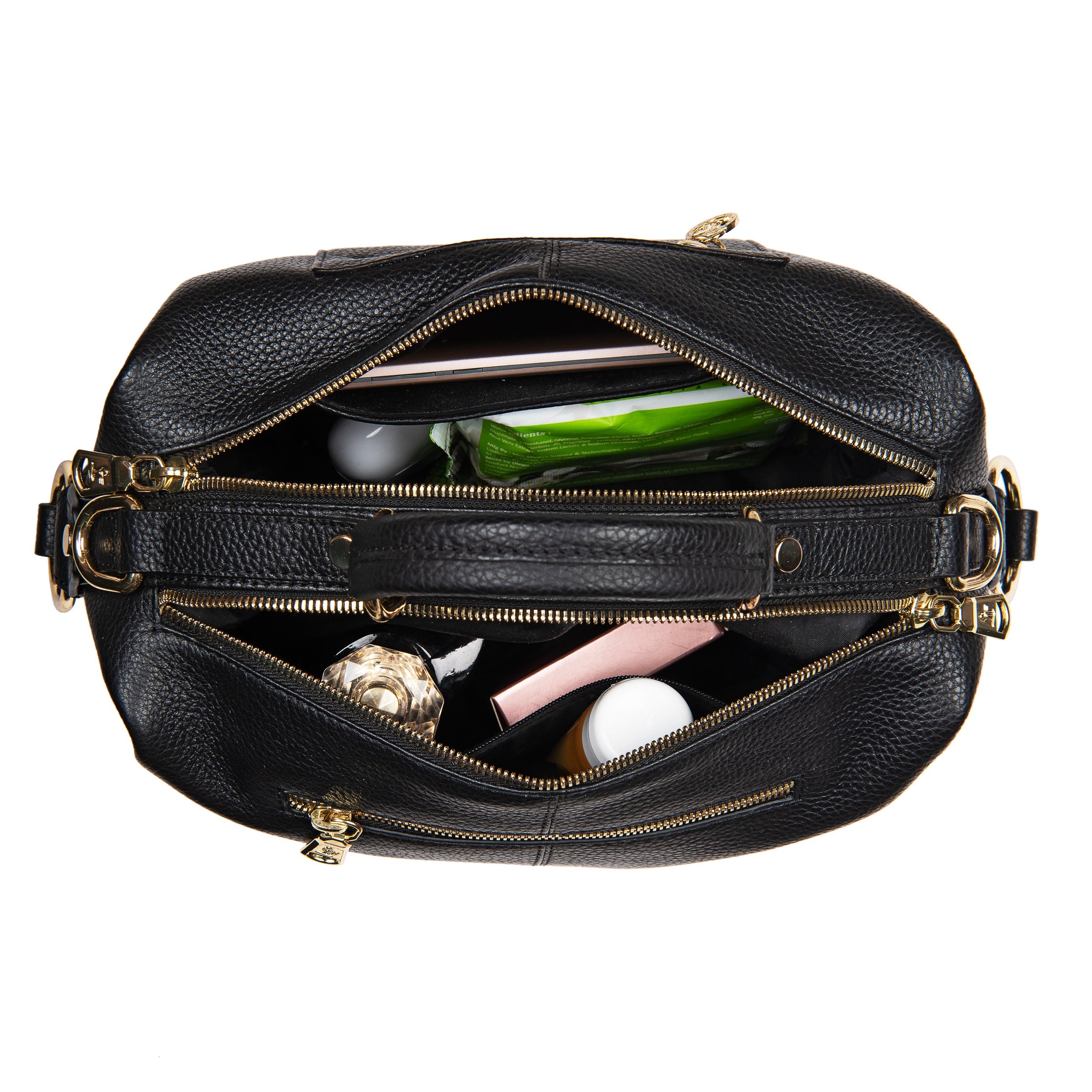 Leather Hand Bags For Women | 100% Genuine Leather | Color - Black