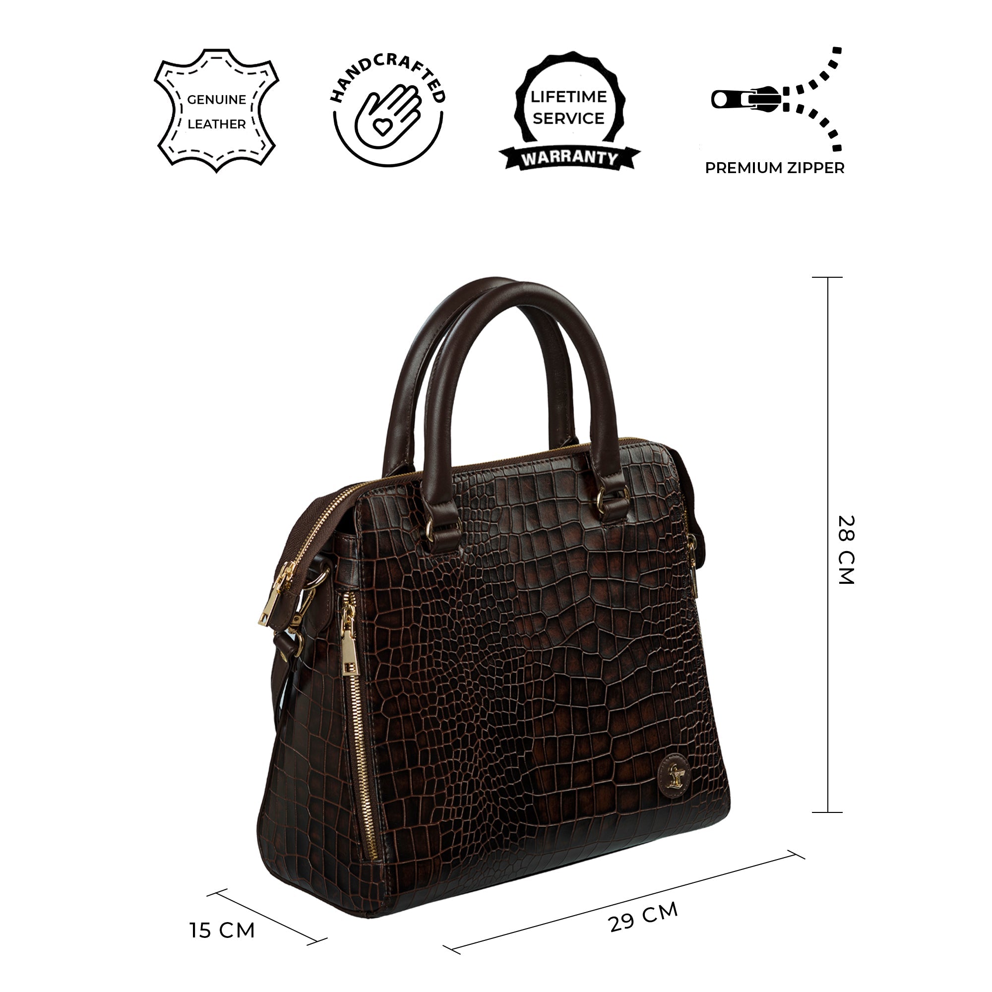 genuine leather handbag for women