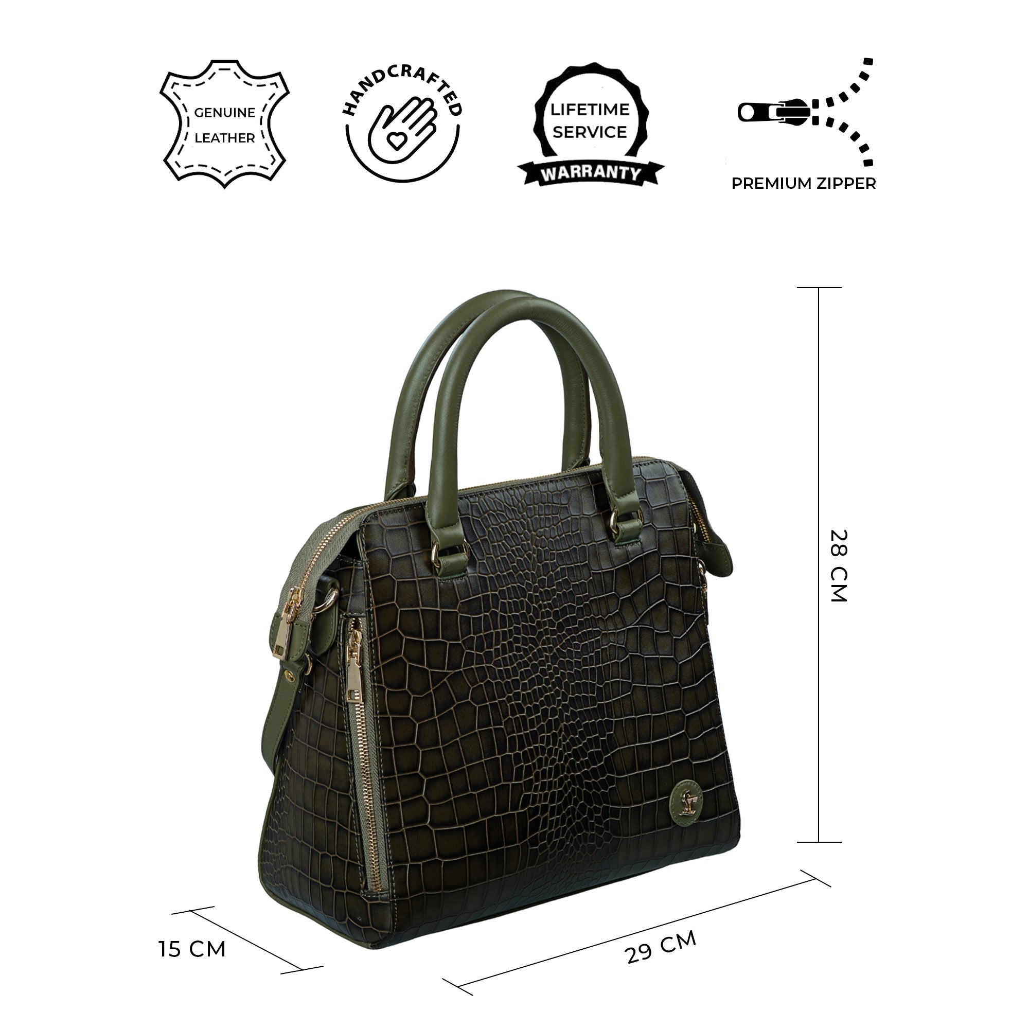 genuine leather handbag for women